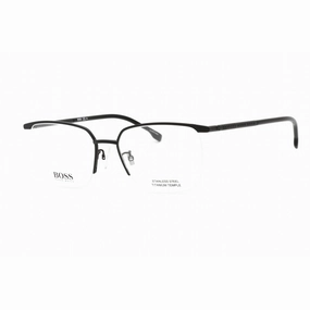 Hugo Boss Men's Eyeglasses - Clear Lens Matte Black Metal Frame | BOSS 1225/F 0003 00