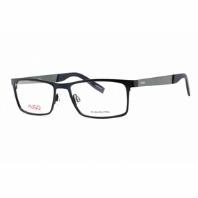 Hugo Men's Eyeglasses - Full Rim Matte Blue Metal Rectangular Frame | HG 0228 0FLL 00