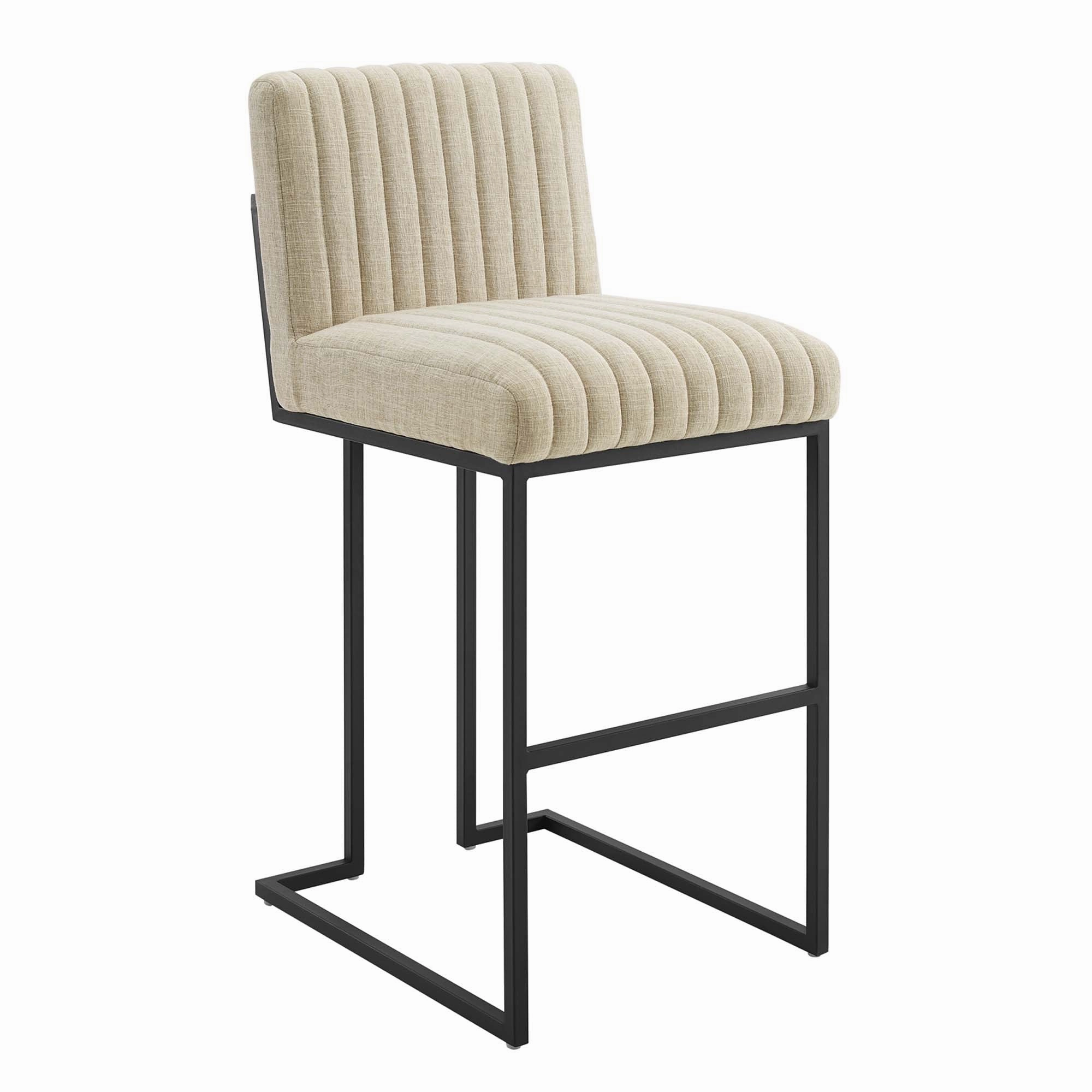 Indulge Channel Tufted Fabric Bar Stool by Modway