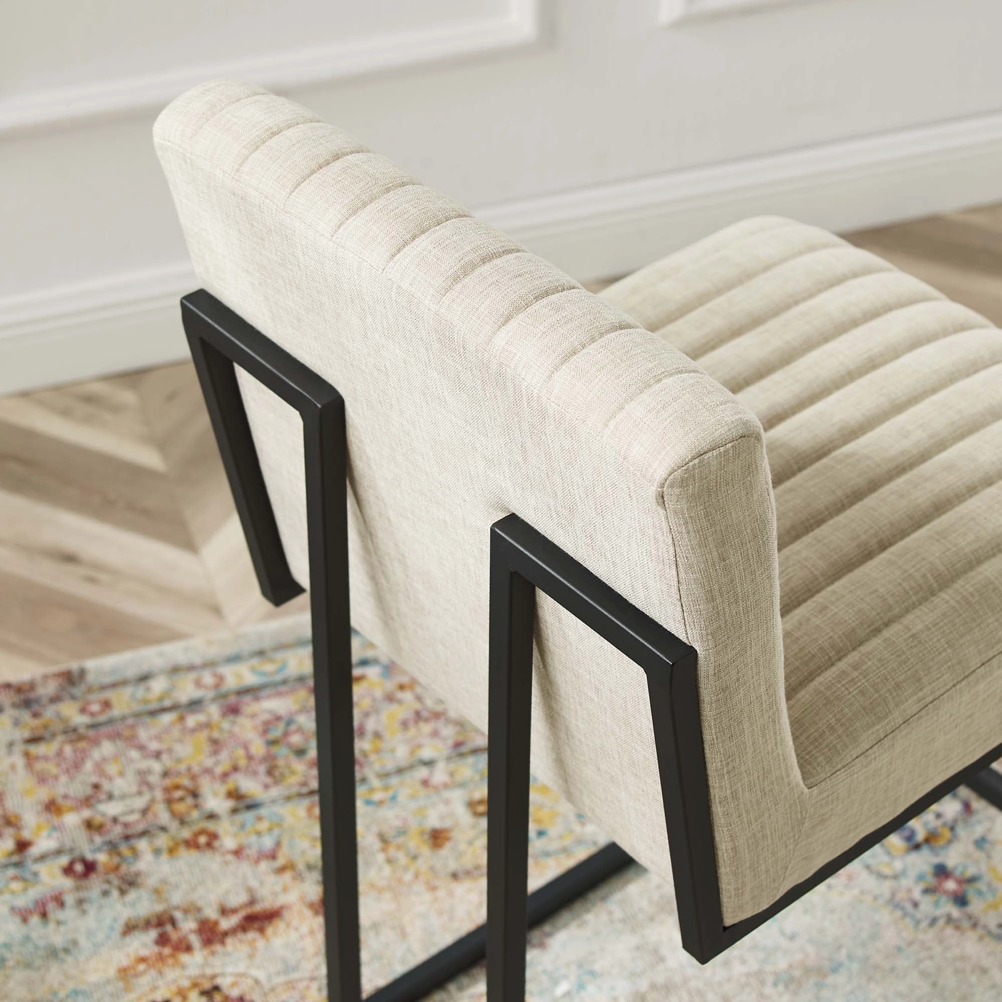 Indulge Channel Tufted Fabric Counter Stool by Modway