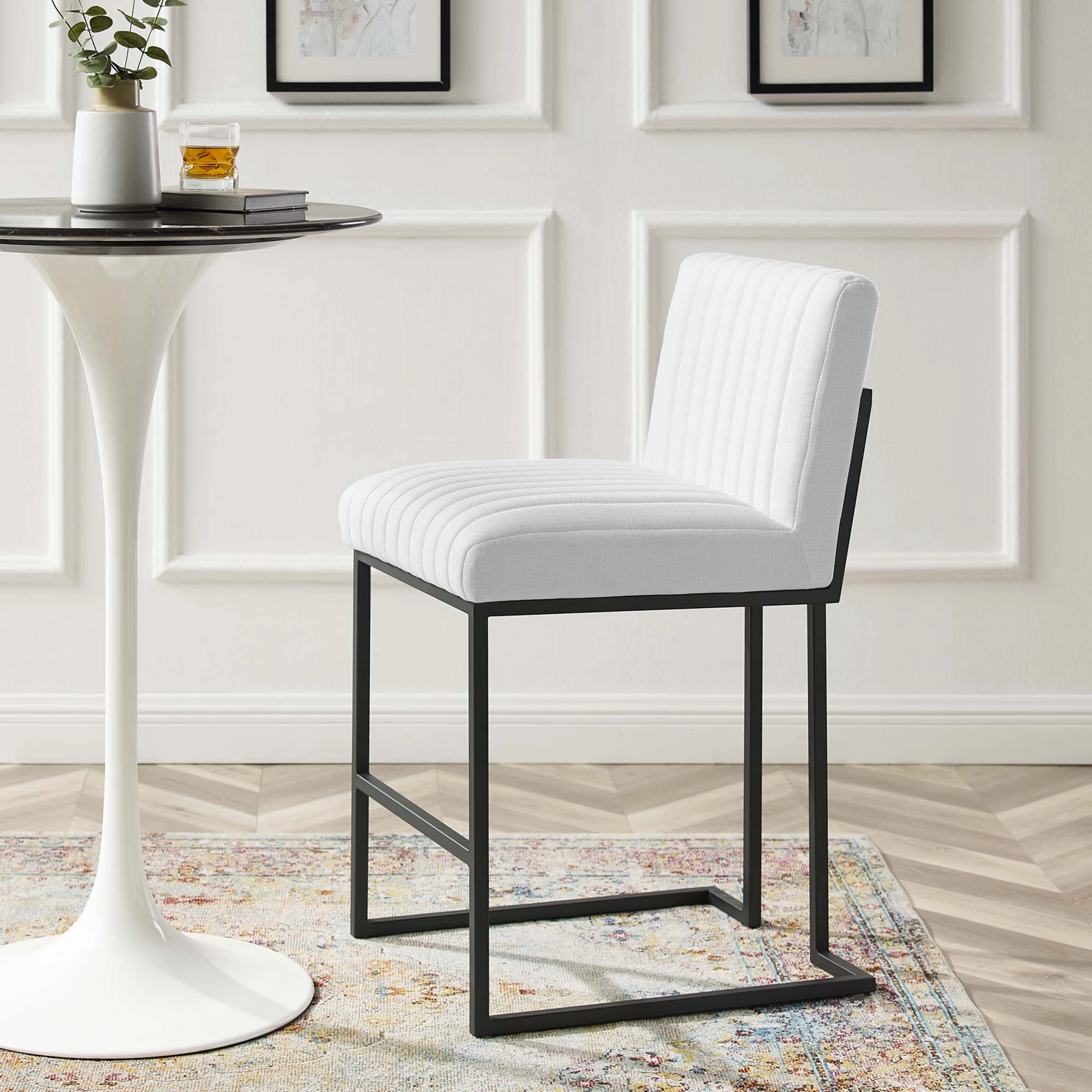 Indulge Channel Tufted Fabric Counter Stool by Modway