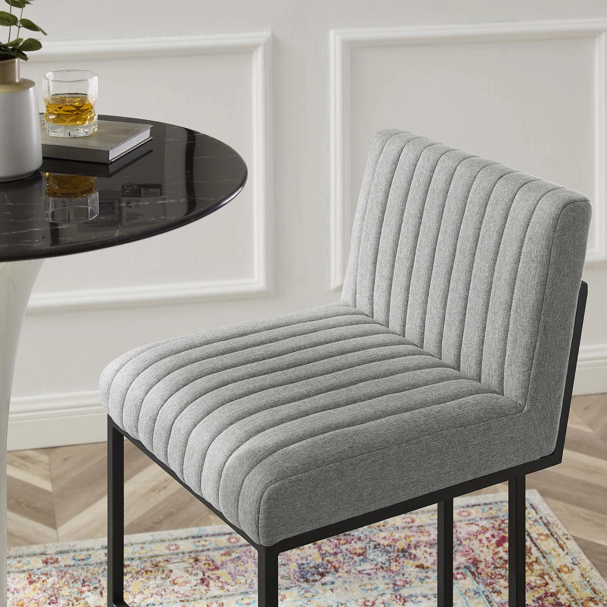 Indulge Channel Tufted Fabric Counter Stool by Modway