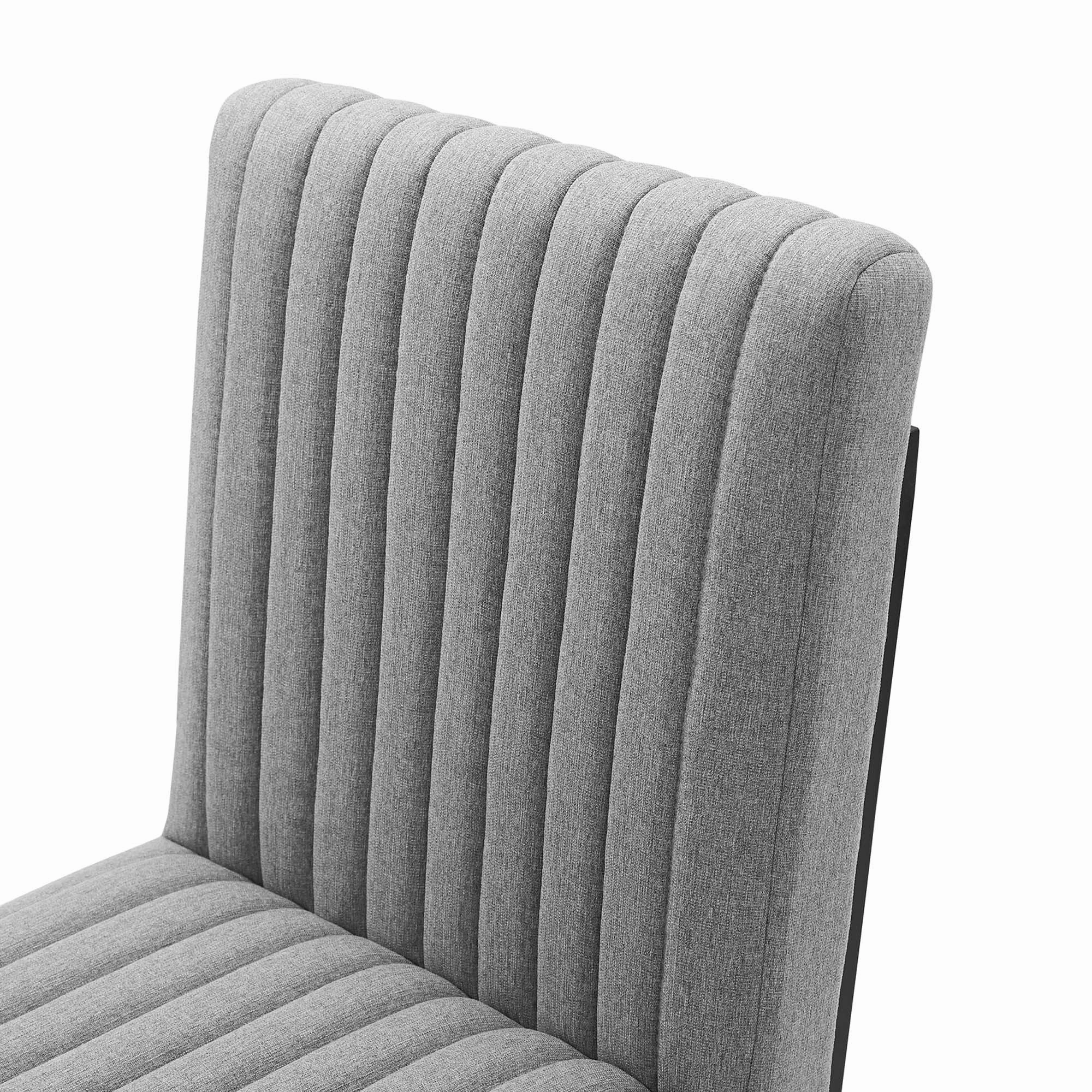 Indulge Channel Tufted Fabric Dining Chairs - Set of 2 by Modway