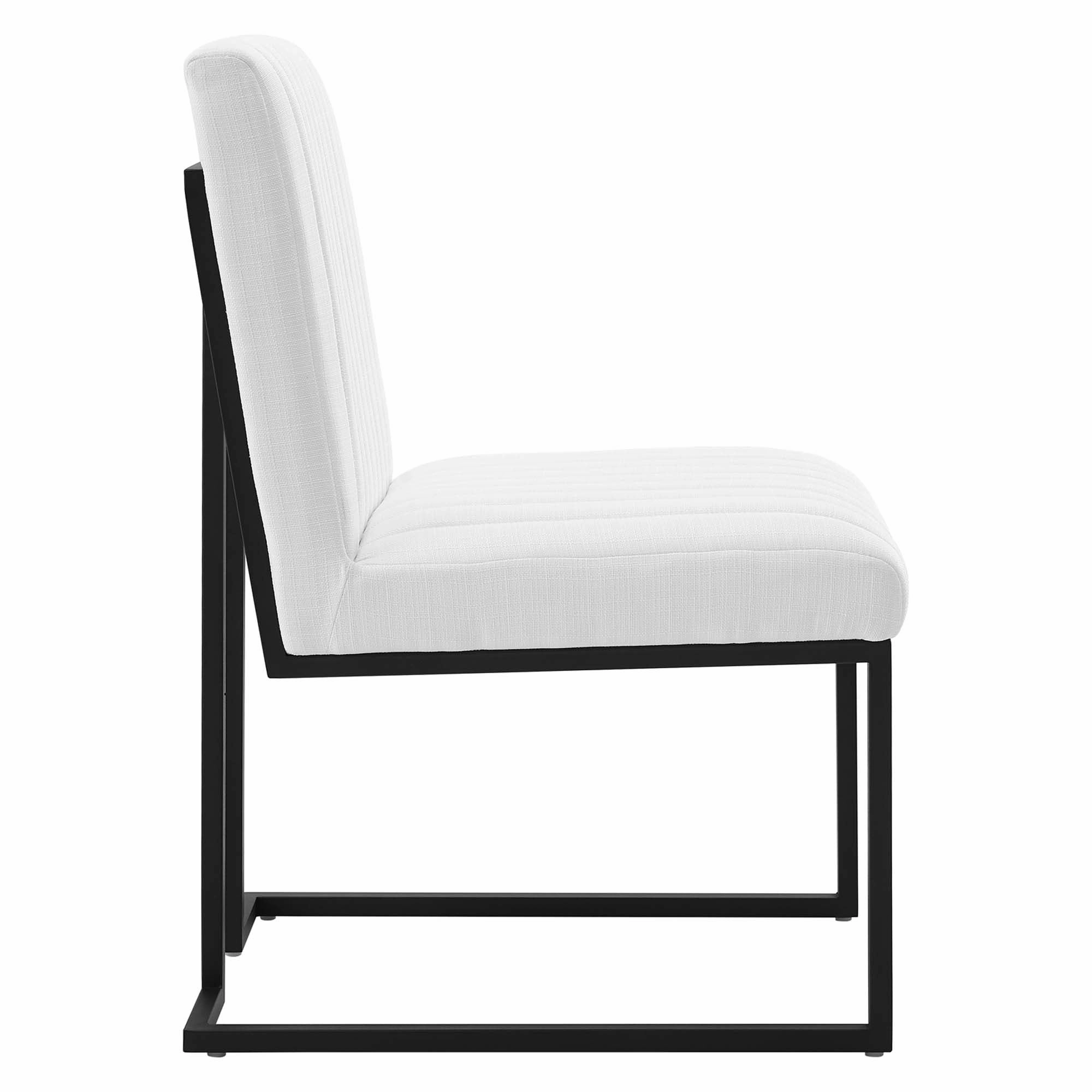 Indulge Channel Tufted Fabric Dining Chairs - Set of 2 by Modway