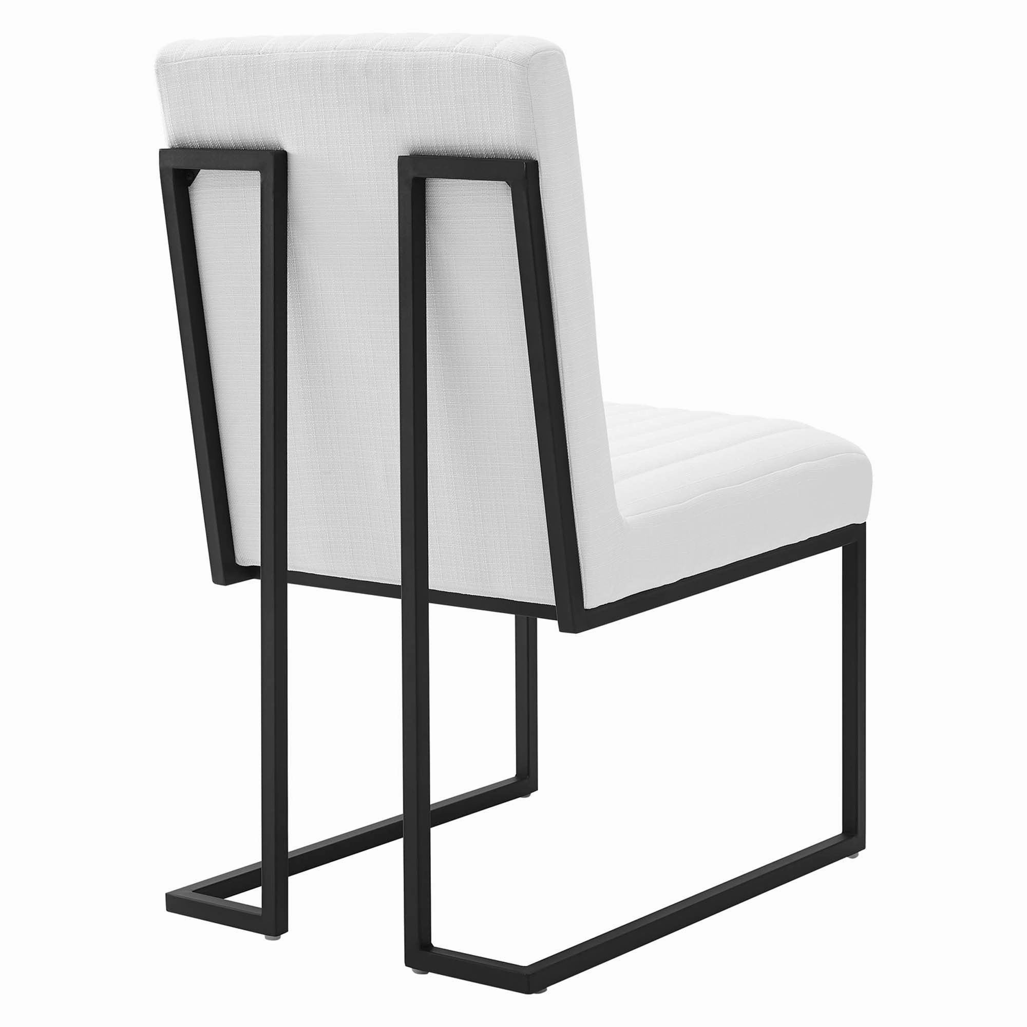 Indulge Channel Tufted Fabric Dining Chairs - Set of 2 by Modway