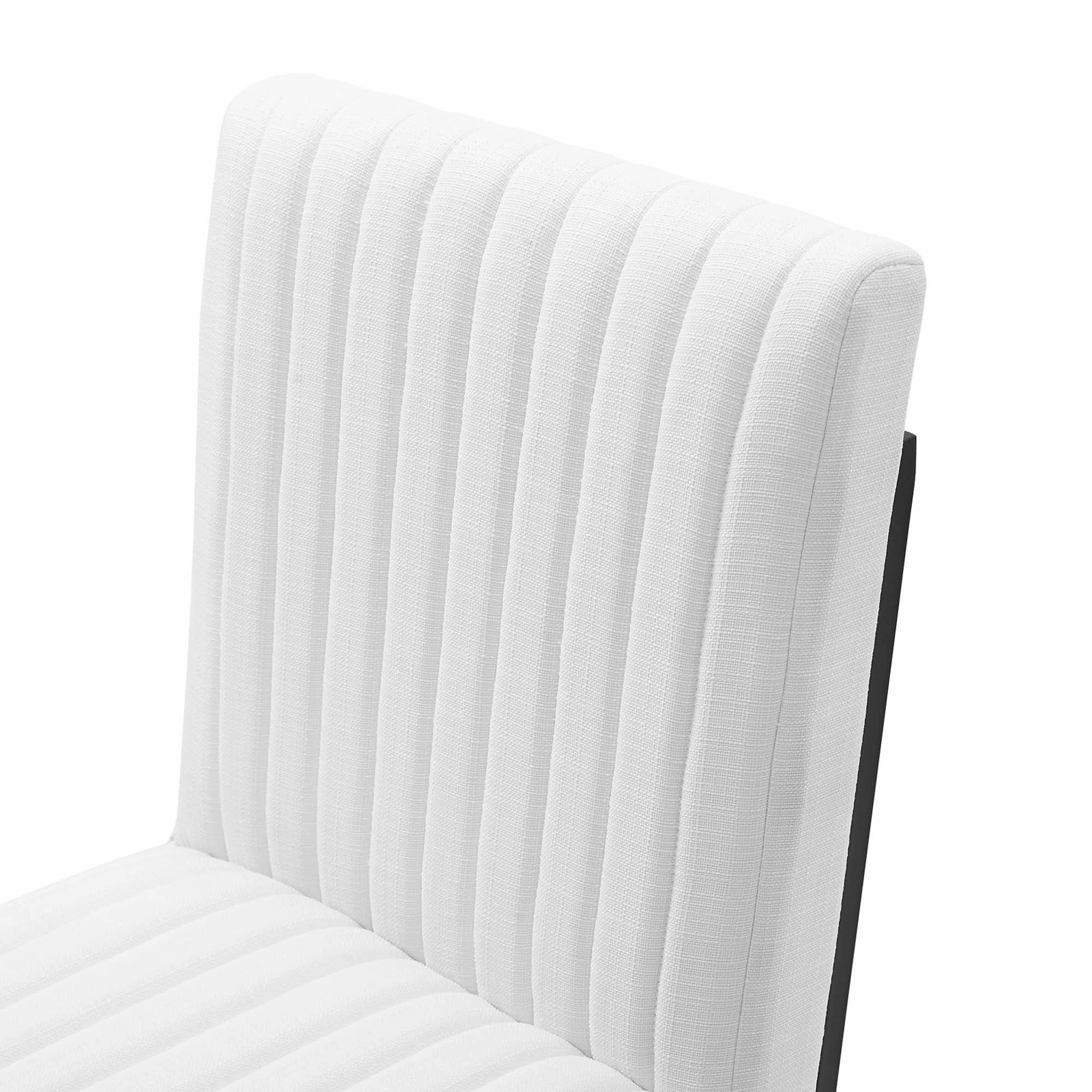Indulge Channel Tufted Fabric Dining Chairs - Set of 2 by Modway