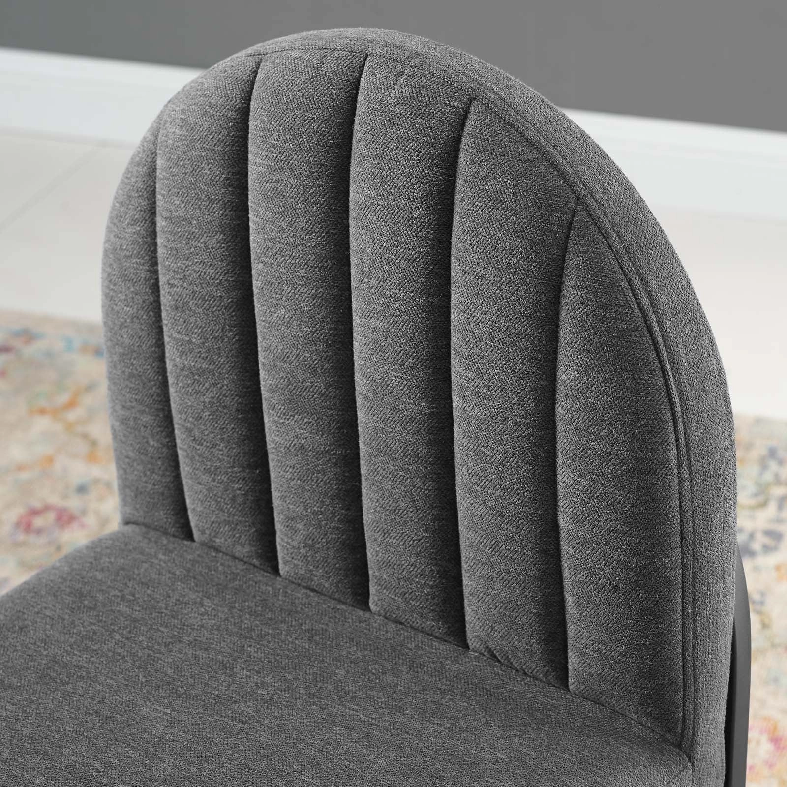Isla Channel Tufted Upholstered Fabric Dining Side Chair by Modway