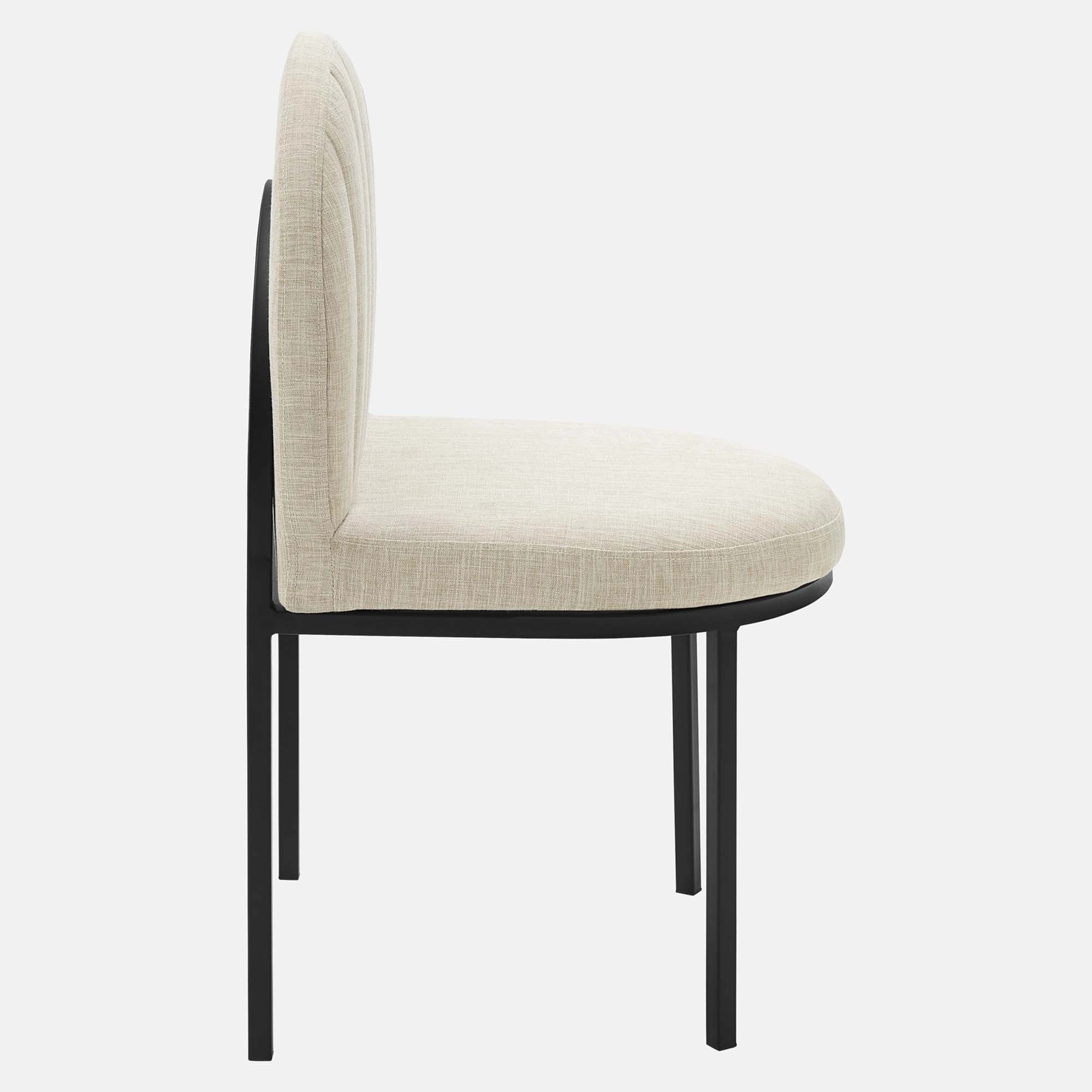 Isla Channel Tufted Upholstered Fabric Dining Side Chair by Modway