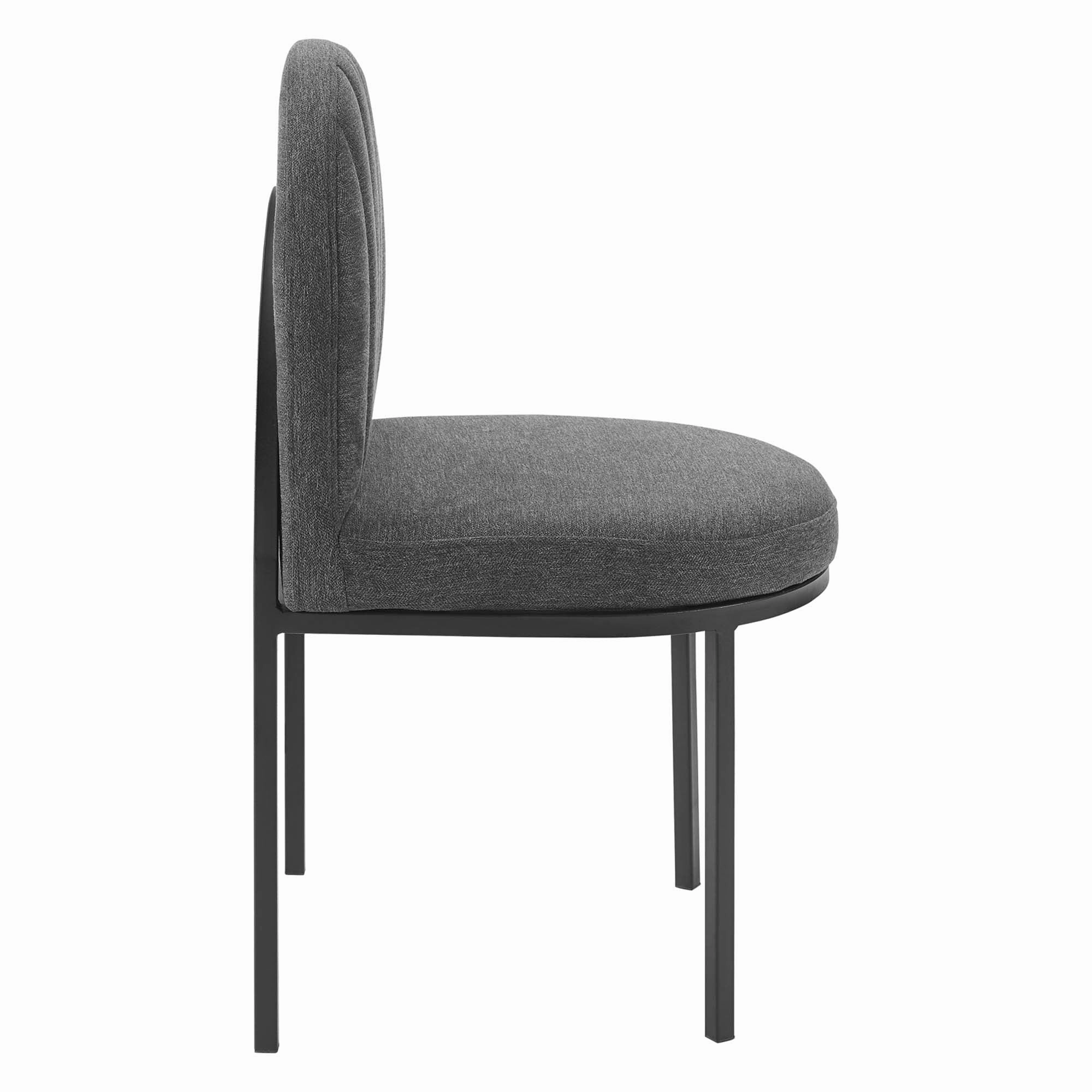 Isla Channel Tufted Upholstered Fabric Dining Side Chair by Modway