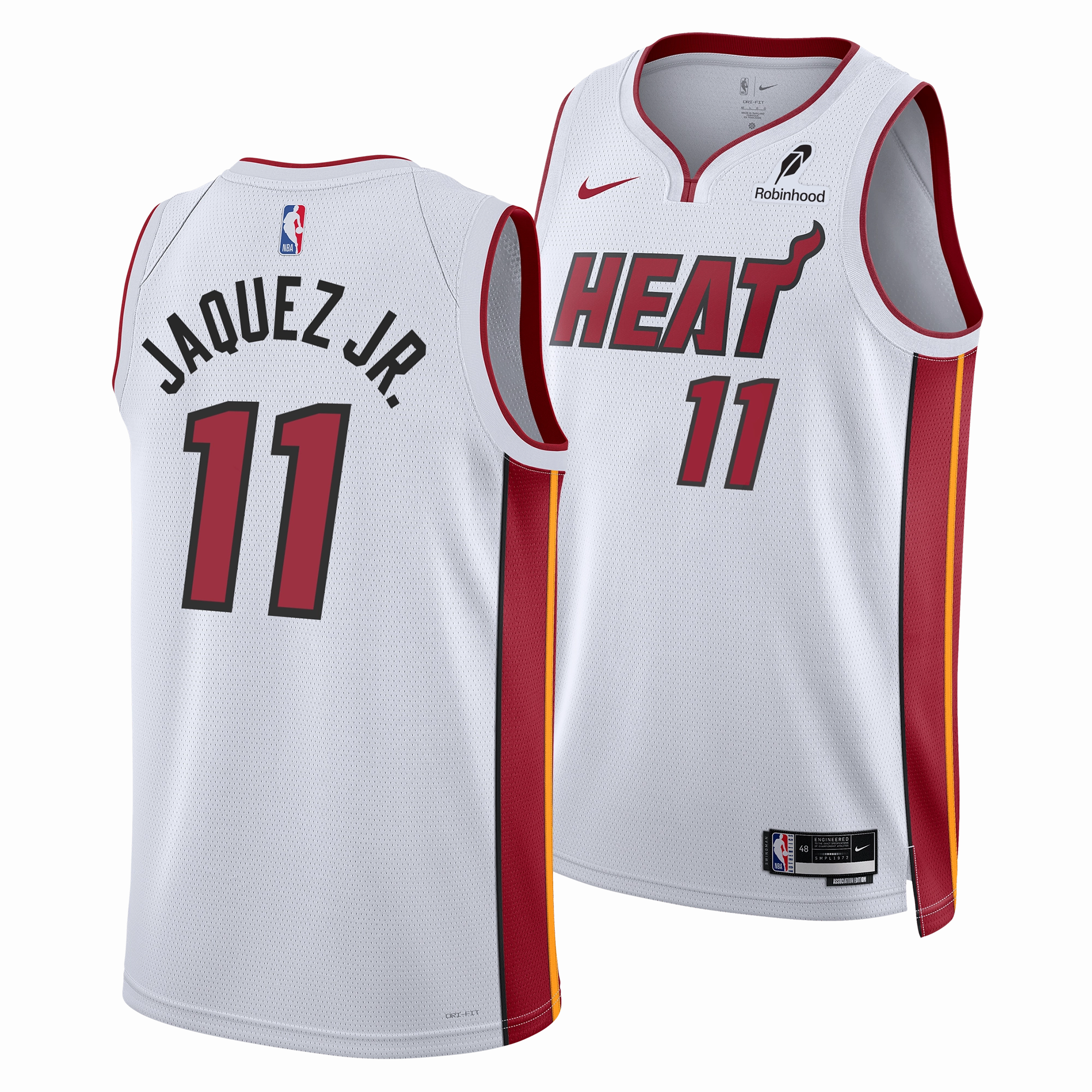 Jaime Jaquez Jr. Nike Miami HEAT Association White Swingman Youth Jersey