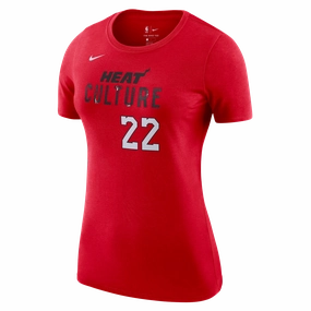 Jimmy Butler Nike HEAT Culture: Blood Red Name & Number Women's Tee