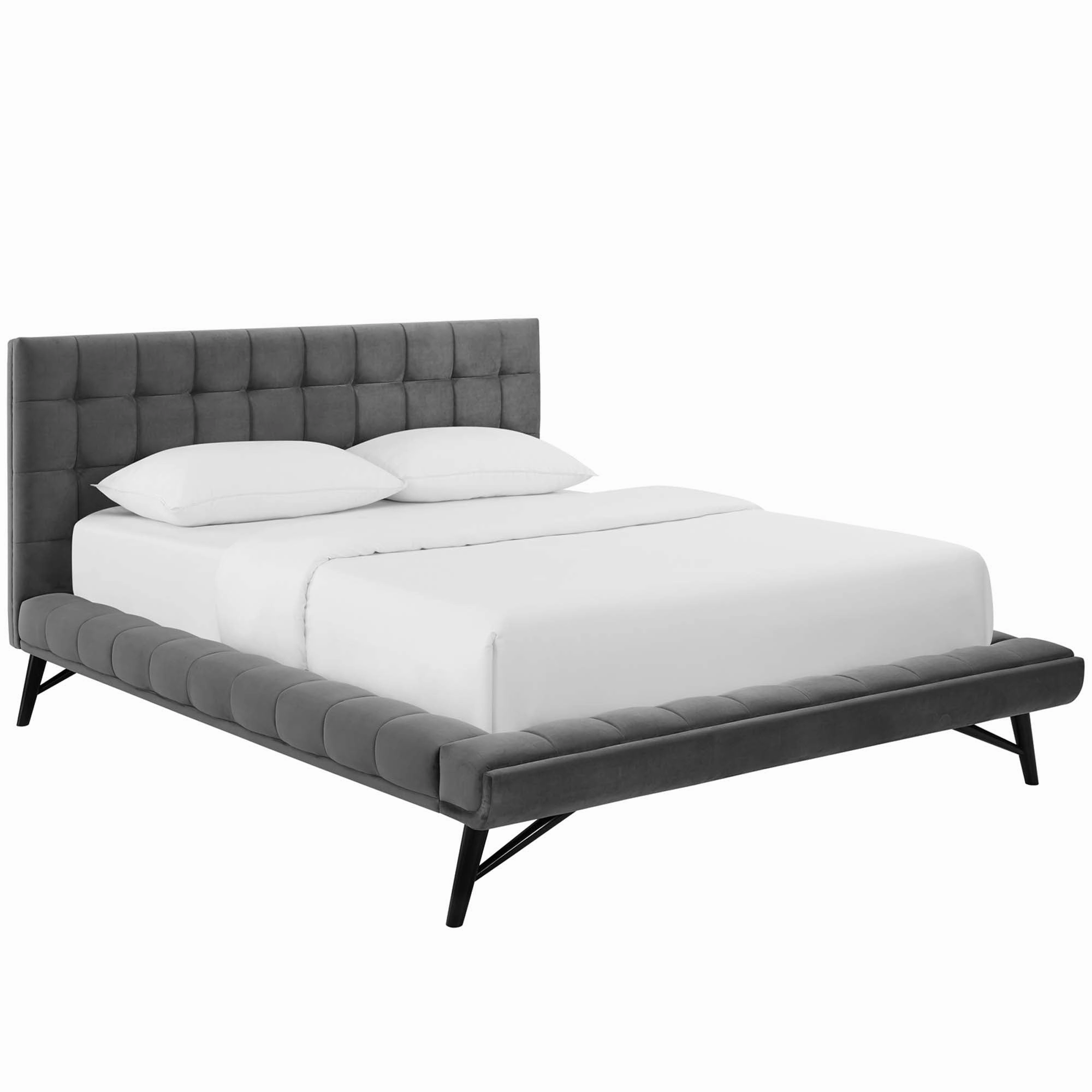 Julia Biscuit Tufted Performance Velvet Platform Bed by Modway