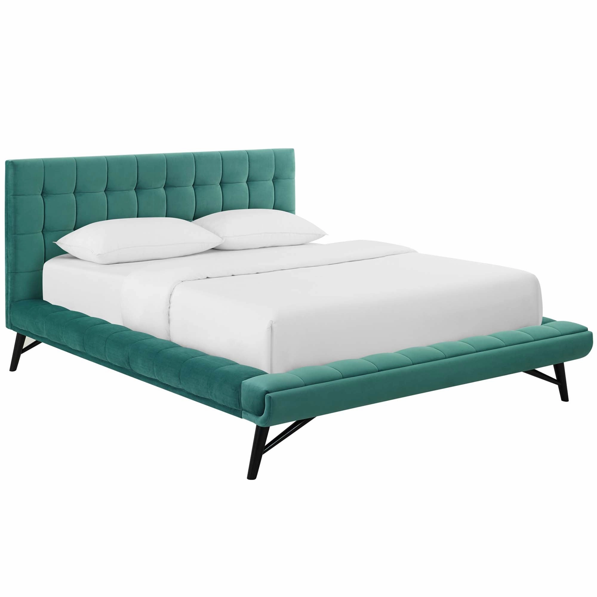 Julia Biscuit Tufted Performance Velvet Platform Bed by Modway