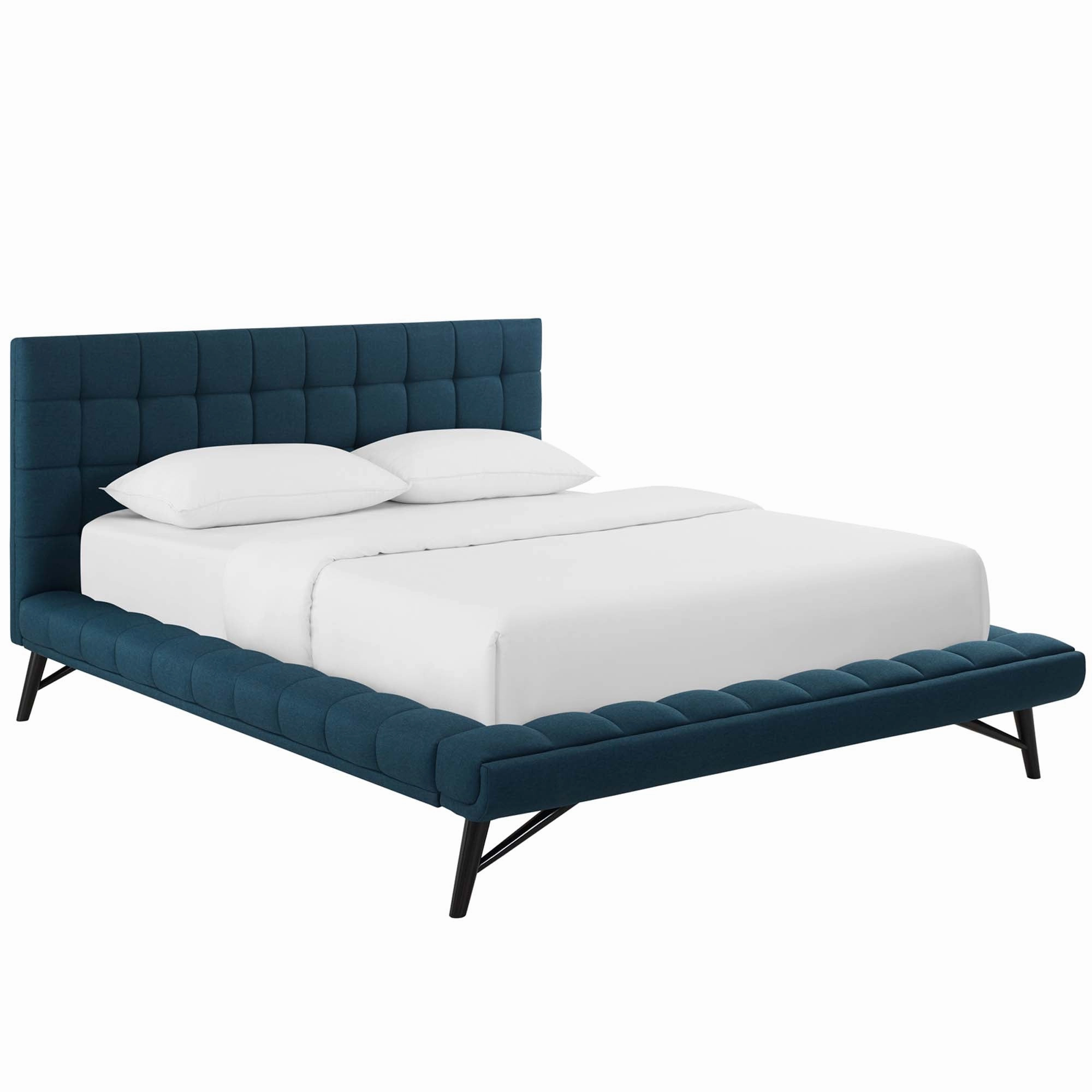 Julia Biscuit Tufted Upholstered Fabric Platform Bed by Modway