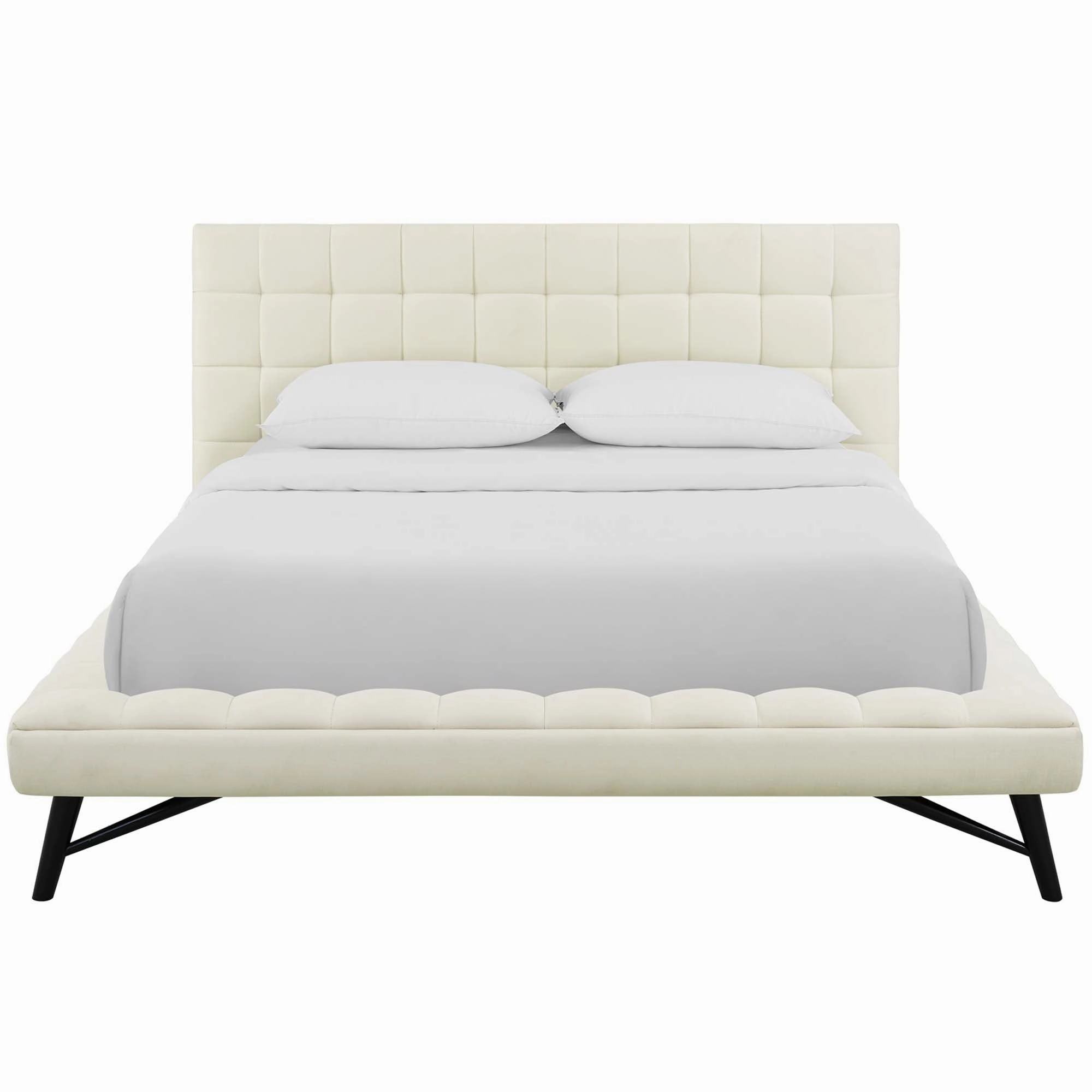 Julia Biscuit Tufted Upholstered Fabric Platform Bed by Modway
