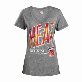 Junk Food Miami HEAT Ladies Free Throw Triblend Tee