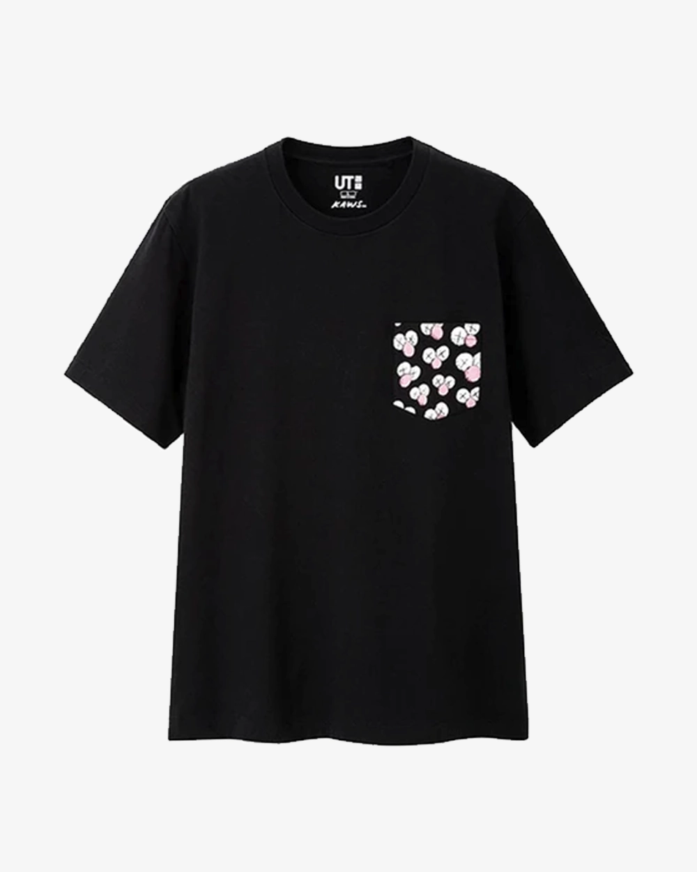 KAWS X UNIQLO BFF POCKET TEE BLACK MEDIUM