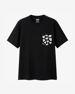 KAWS X UNIQLO BFF POCKET TEE BLACK MEDIUM