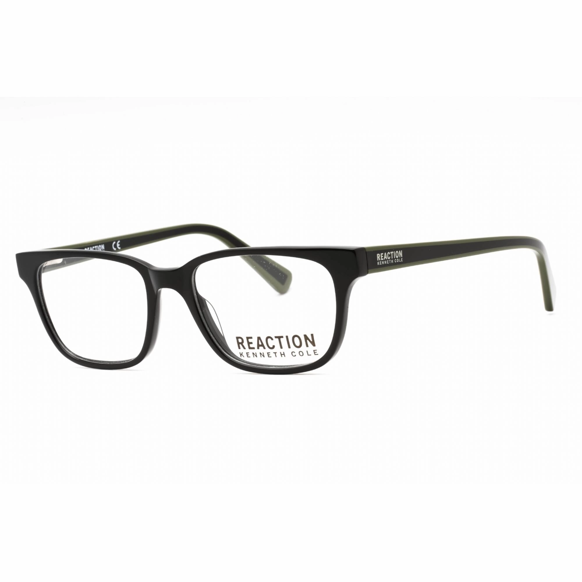 Kenneth Cole Reaction Men's Eyeglasses - Shiny Black Rectangular Frame | KC0809 001