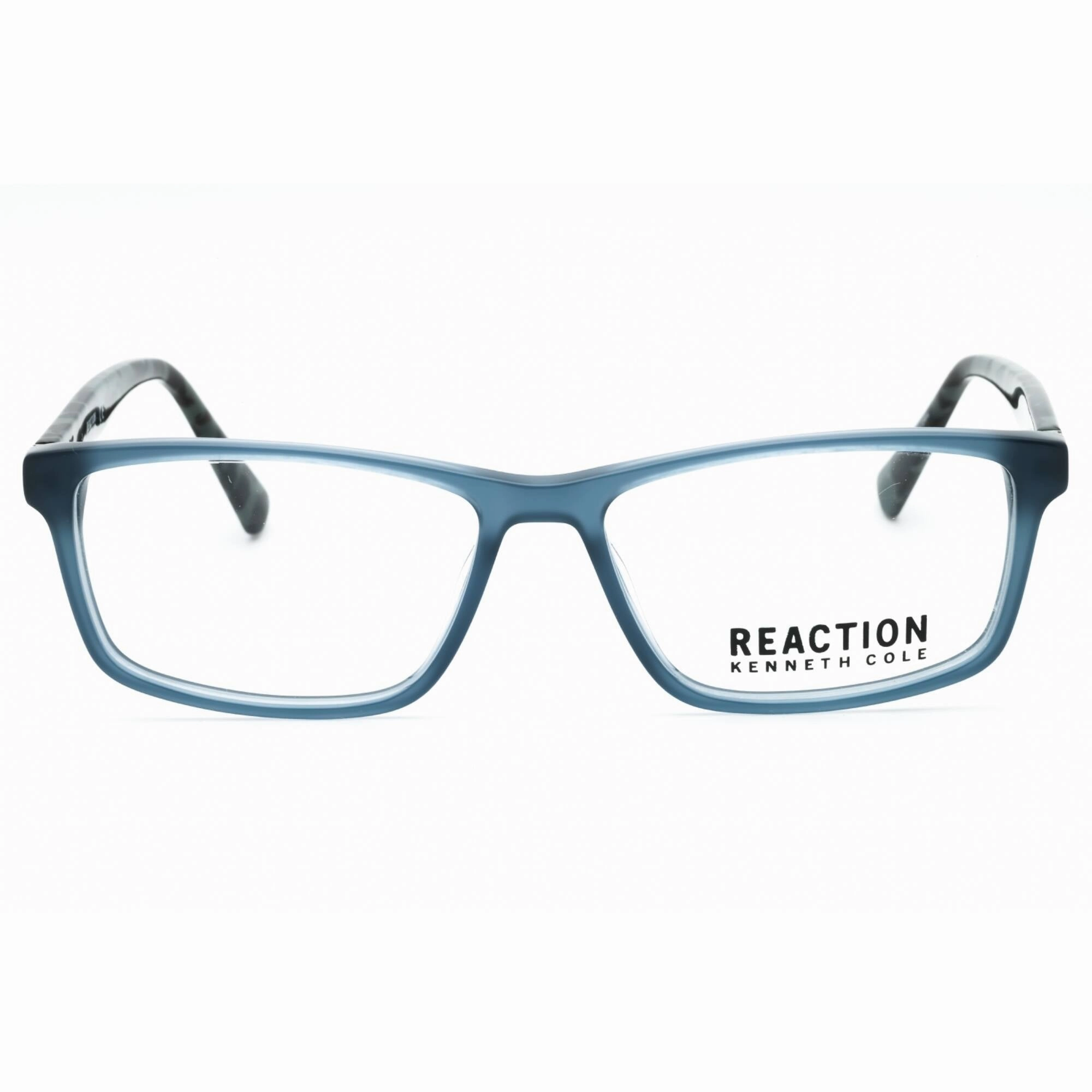 Kenneth Cole Reaction Men's Eyeglasses - Shiny Blue Rectangular Frame | KC0886 090