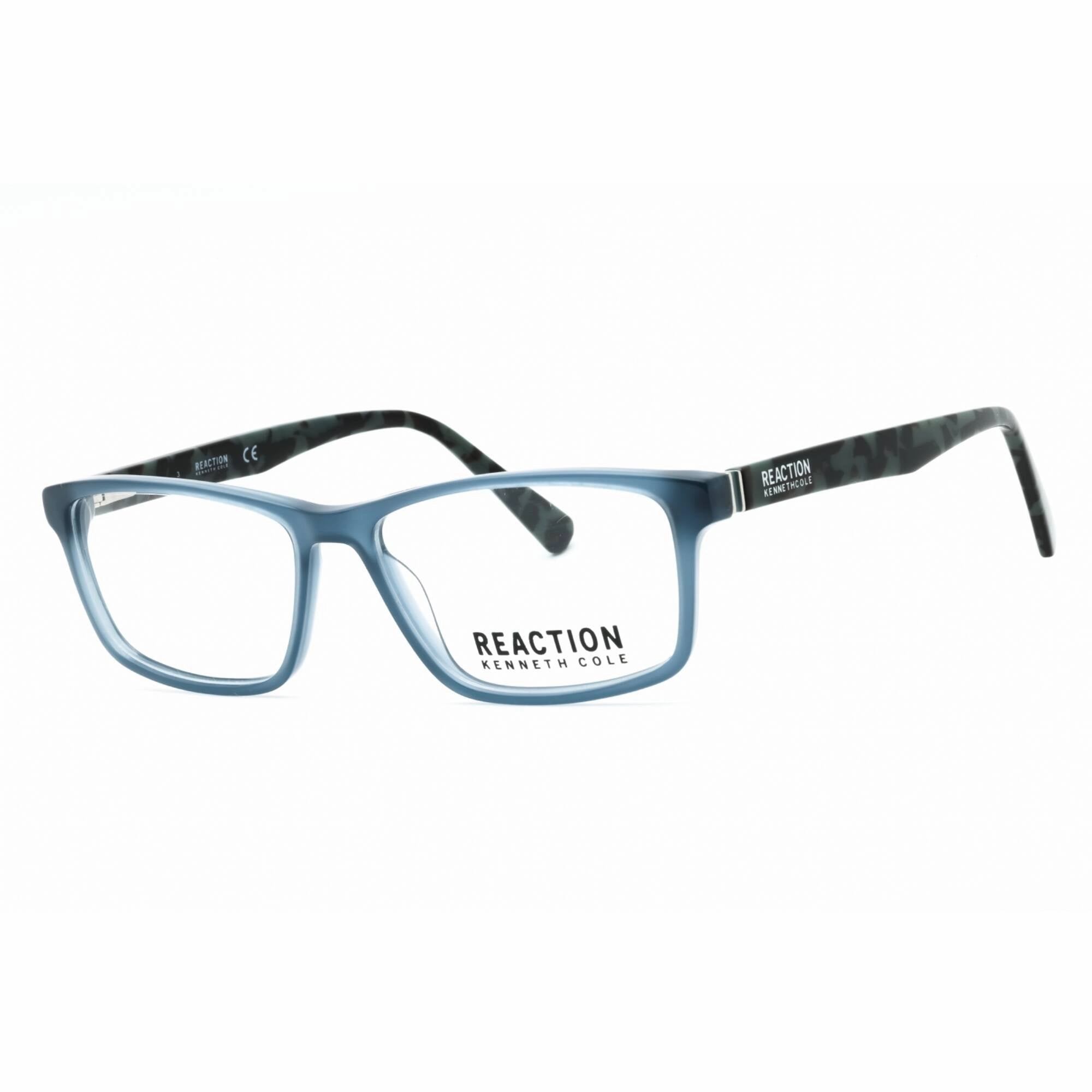 Kenneth Cole Reaction Men's Eyeglasses - Shiny Blue Rectangular Frame | KC0886 090