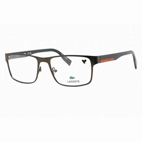 Lacoste Men's Eyeglasses - Full Rim Dark Ruthenium Metal Rectangular Frame | L2283 029
