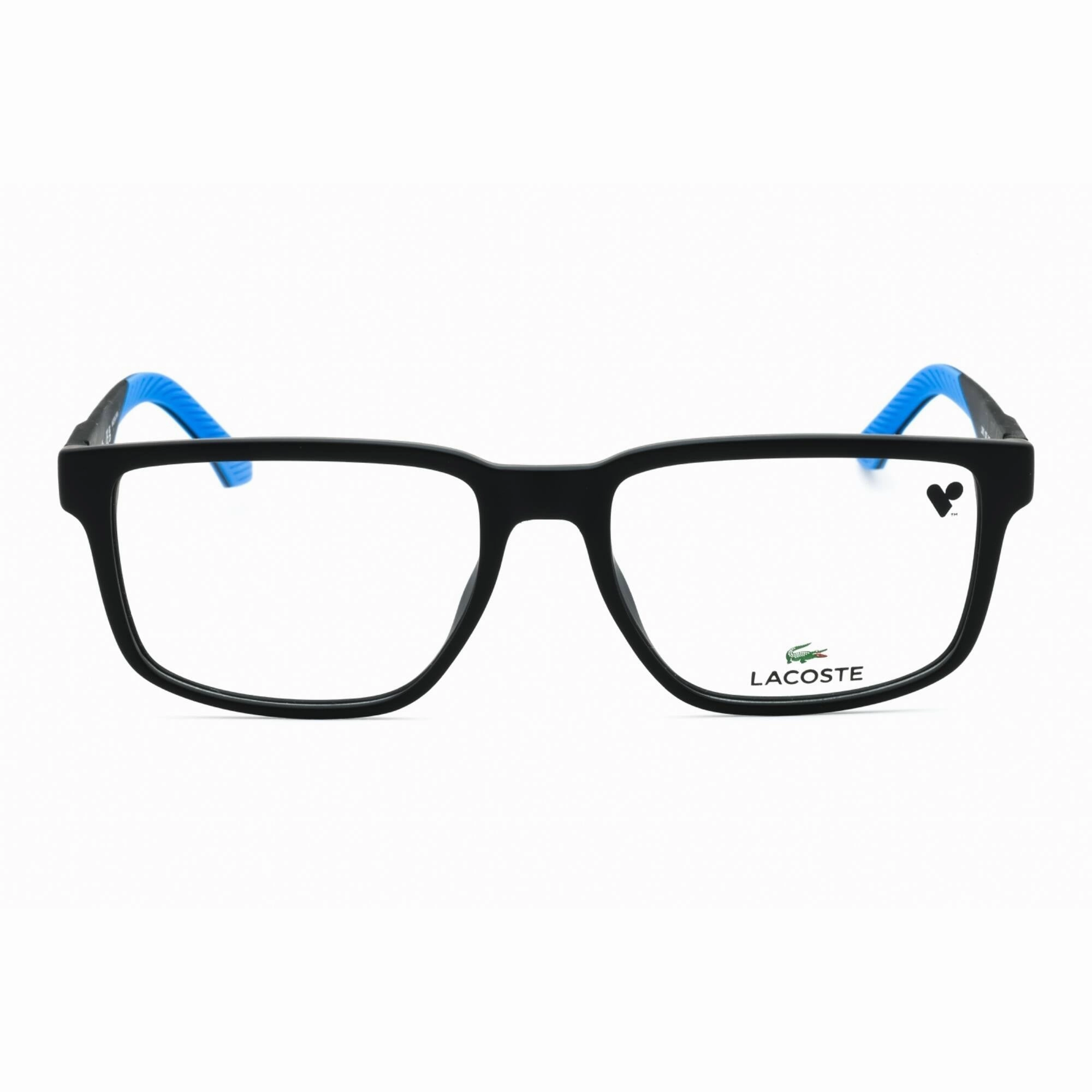 Lacoste Men's Eyeglasses - Matte Black Rectangular Shape Full Rim Frame | L2912 002