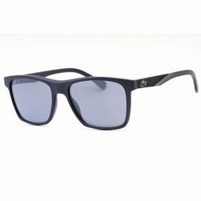 Lacoste Men's Sunglasses - Blue Matte Plastic Rectangular Full Rim Frame | L900S 424