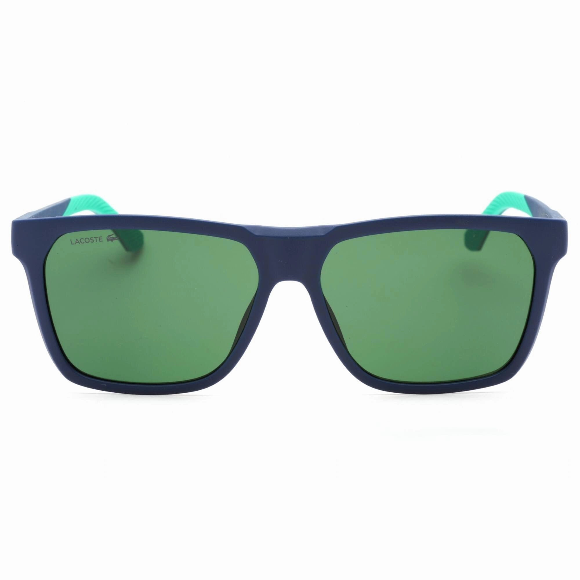 Lacoste Men's Sunglasses - Green Lens Matte Blue Rectangular Plastic Frame | L972S 401