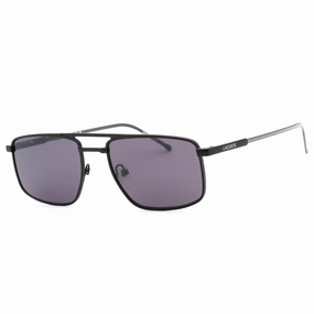 Lacoste Men's Sunglasses - Matte Black Metal Rectangular Full Rim Frame | L255S 002