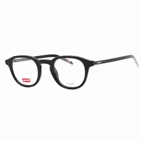 Levi's Men's Eyeglasses - Black Round Plastic Frame Clear Demo Lens | LV 1029 0807 00