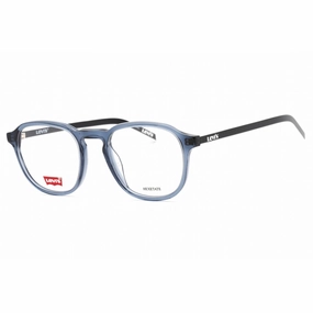 Levi's Men's Eyeglasses - Blue Round Plastic Frame Clear Demo Lens | LV 1024 0PJP 00