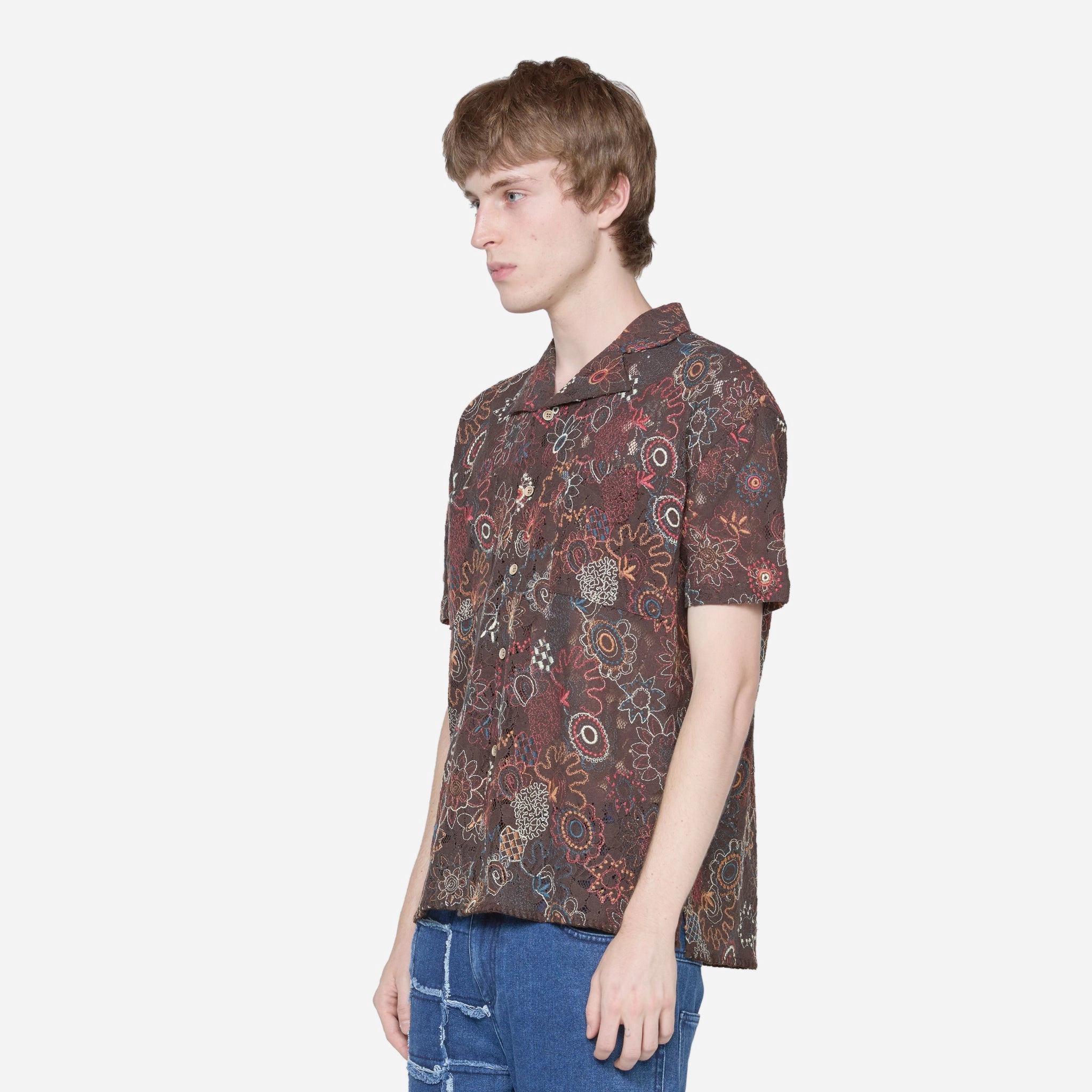 Linus Jacquard Shirt Brown
