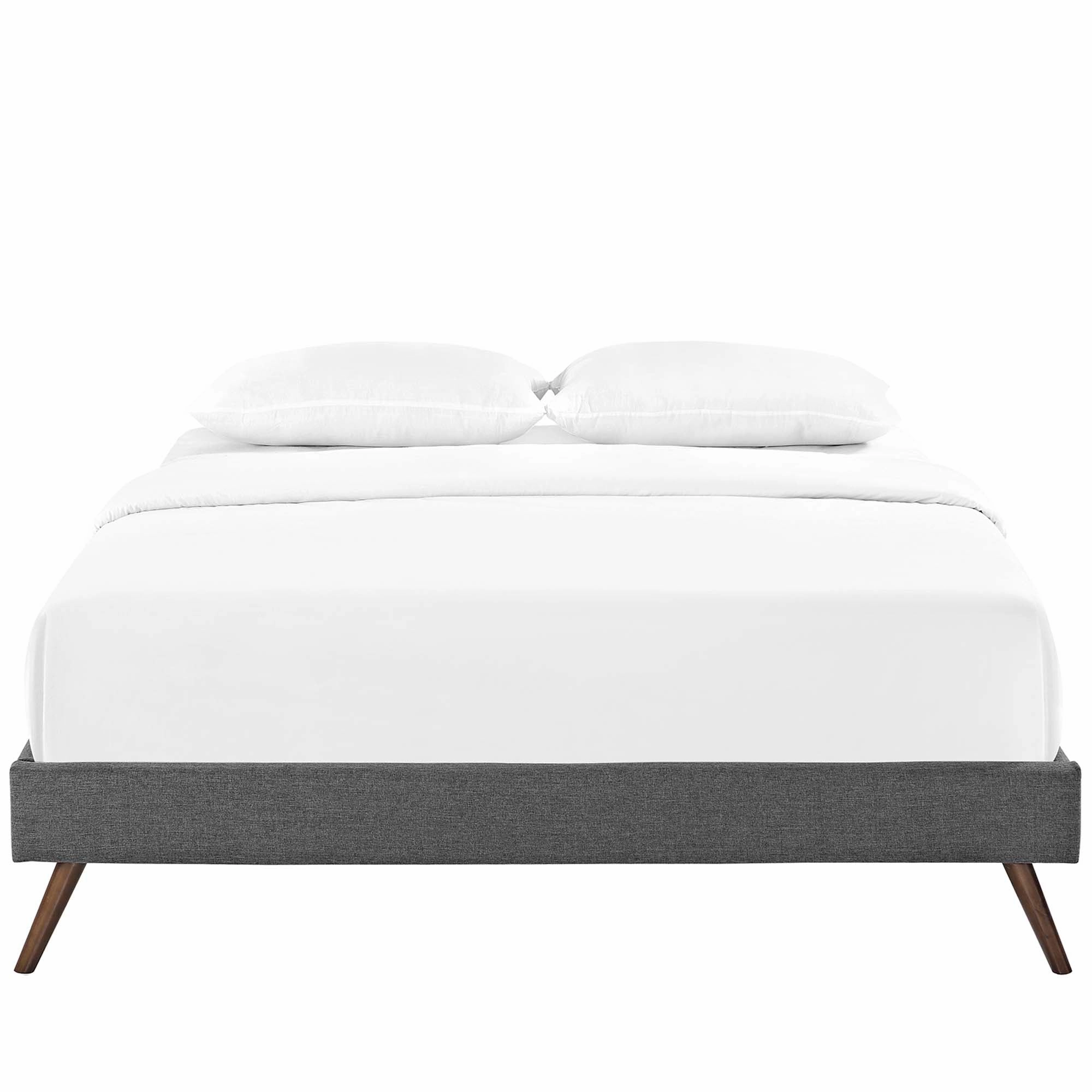 Loryn Fabric Bed Frame with Round Splayed Legs by Modway