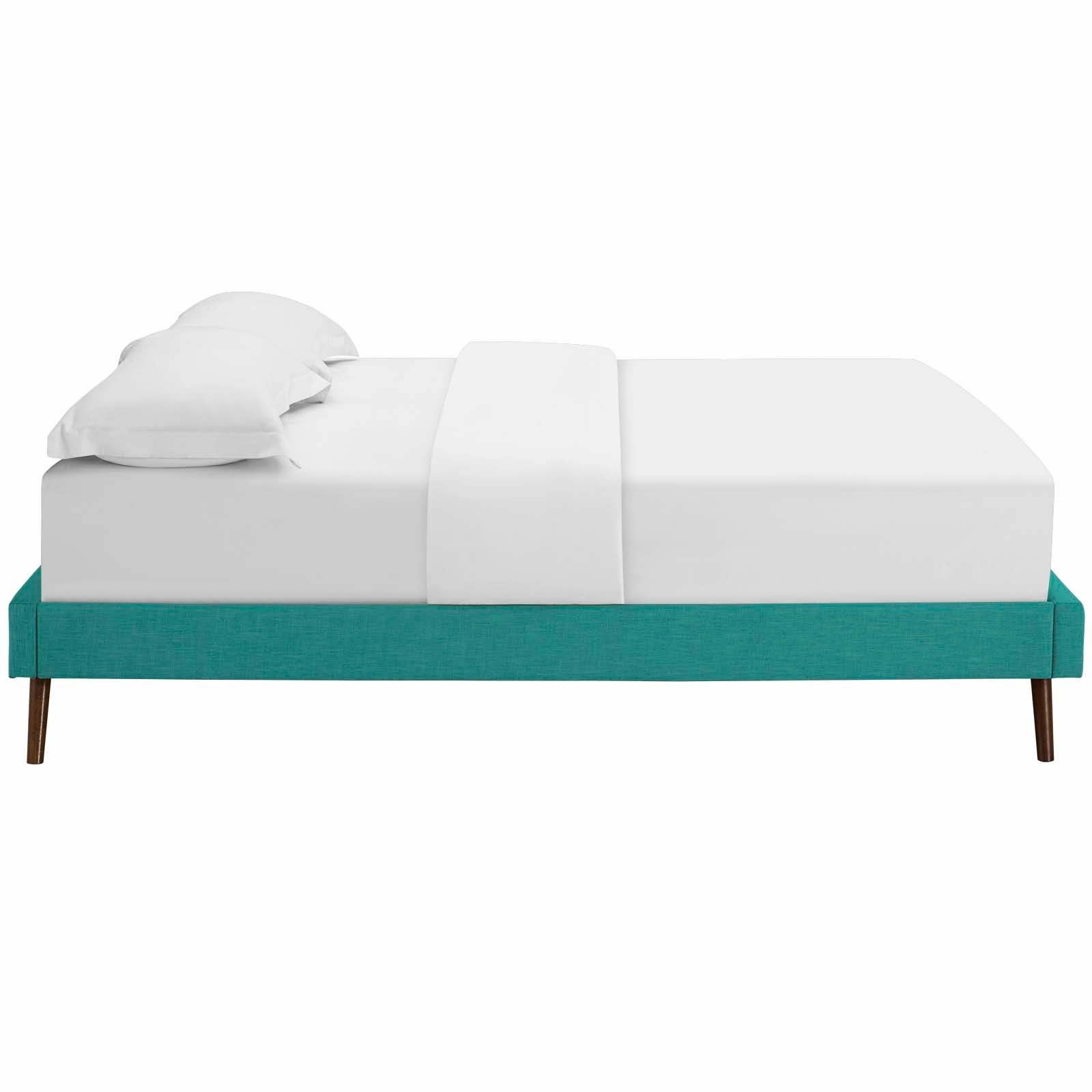 Loryn Fabric Bed Frame with Round Splayed Legs by Modway