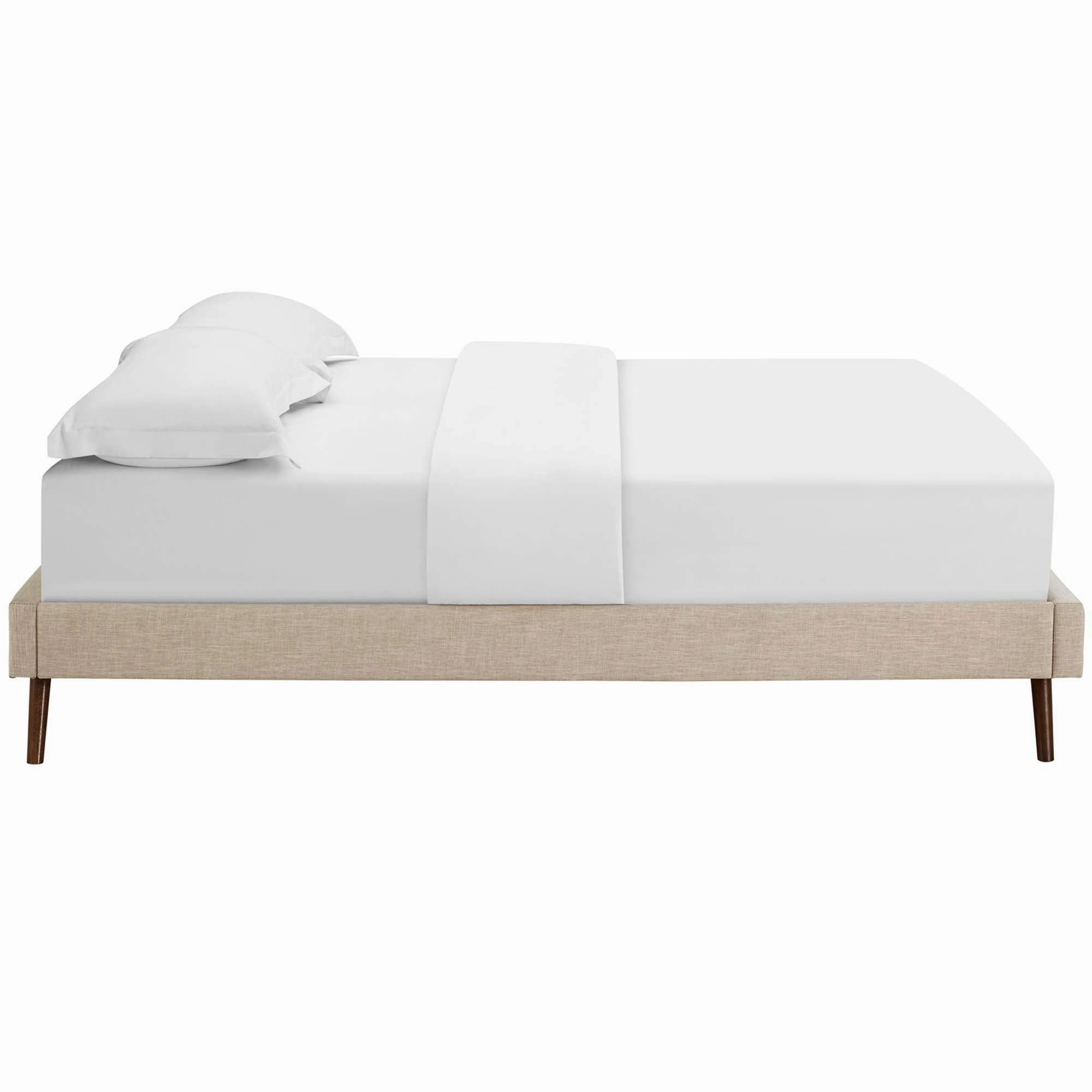 Loryn Fabric Bed Frame with Round Splayed Legs by Modway