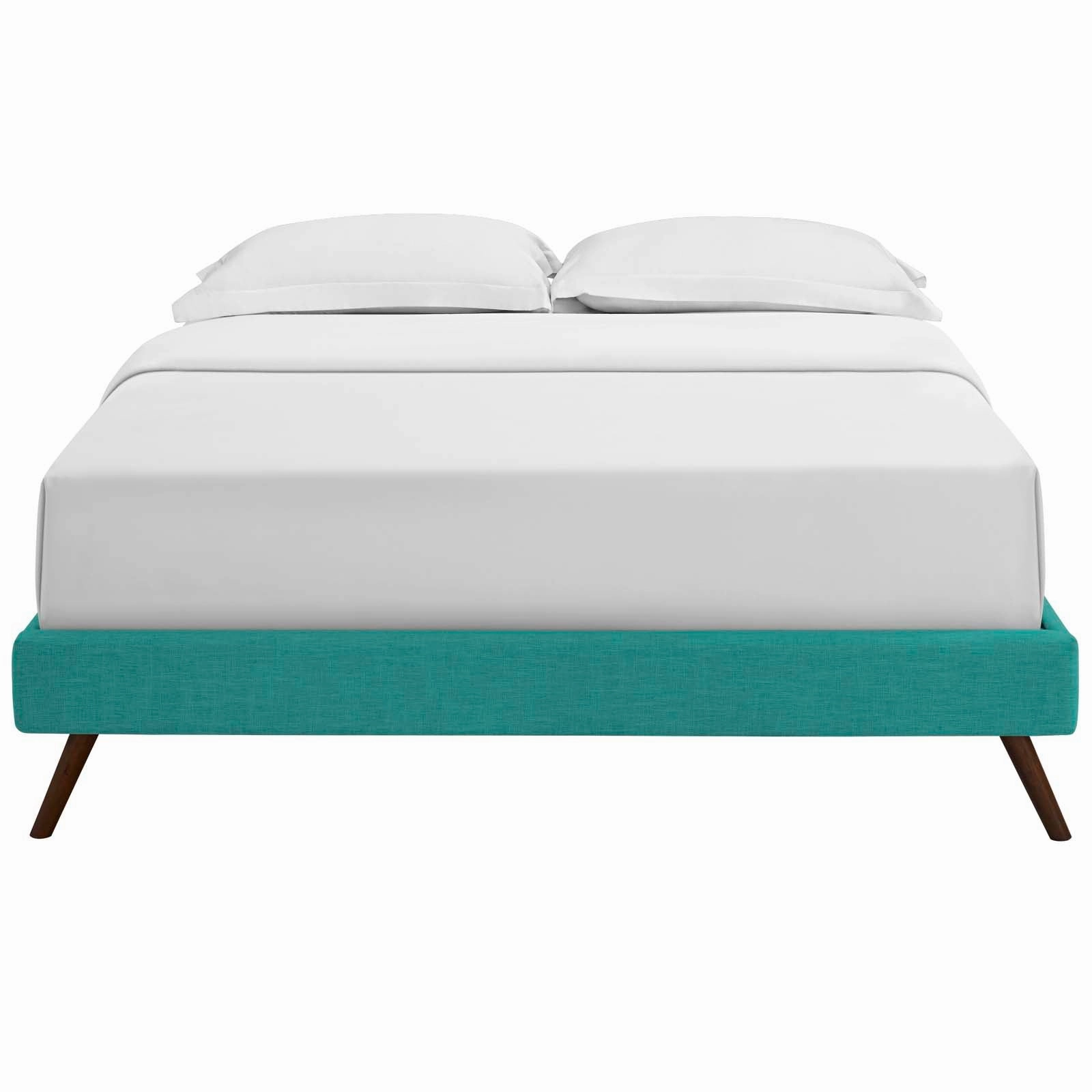 Loryn Fabric Bed Frame with Round Splayed Legs by Modway