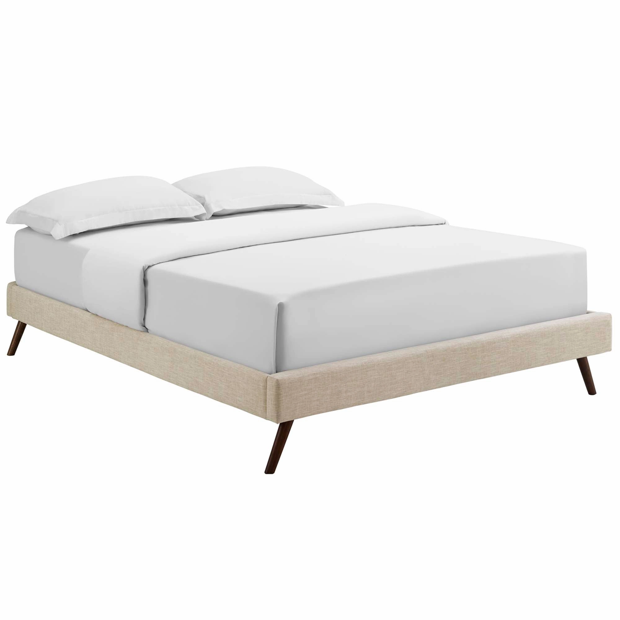 Loryn Fabric Bed Frame with Round Splayed Legs by Modway