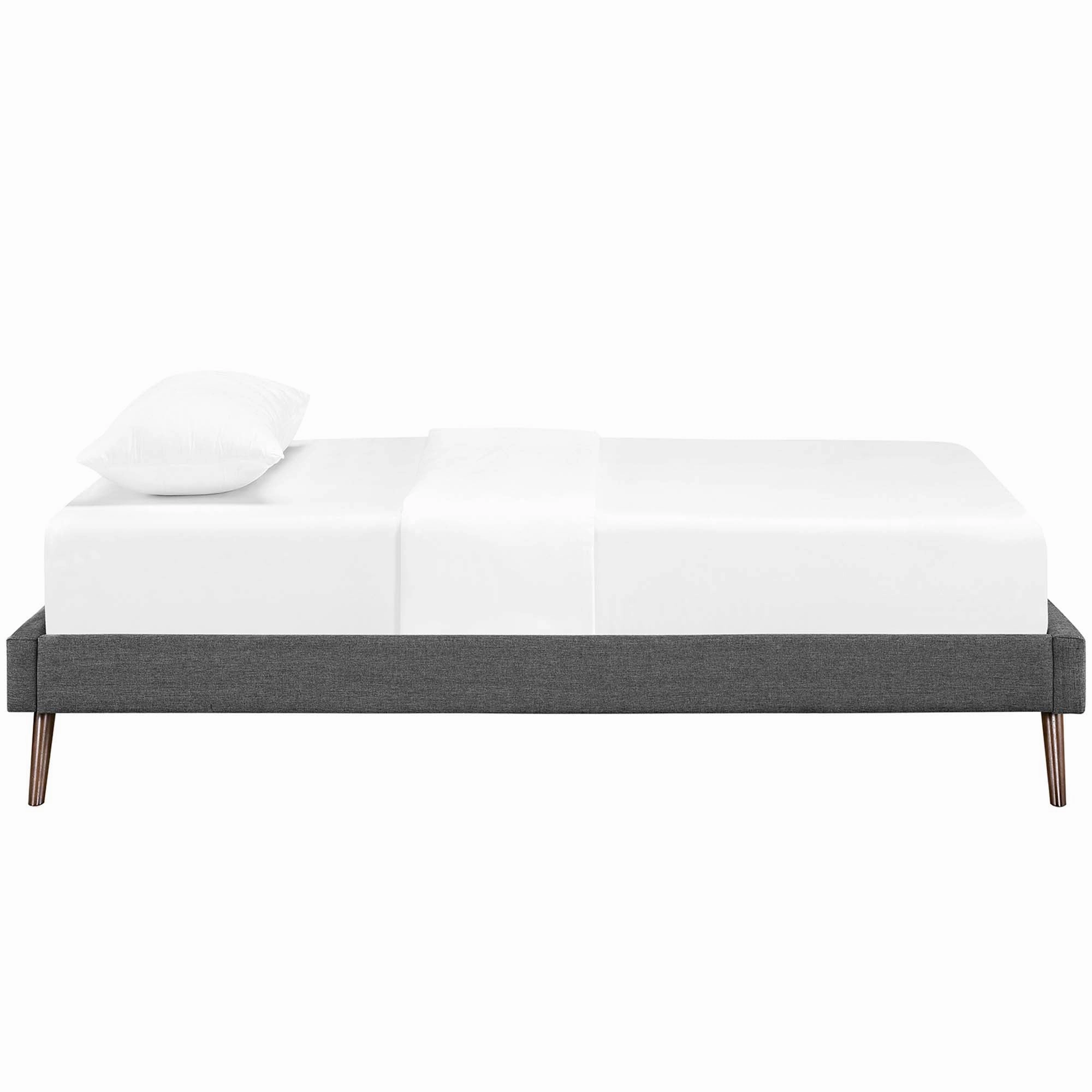 Loryn Fabric Bed Frame with Round Splayed Legs by Modway