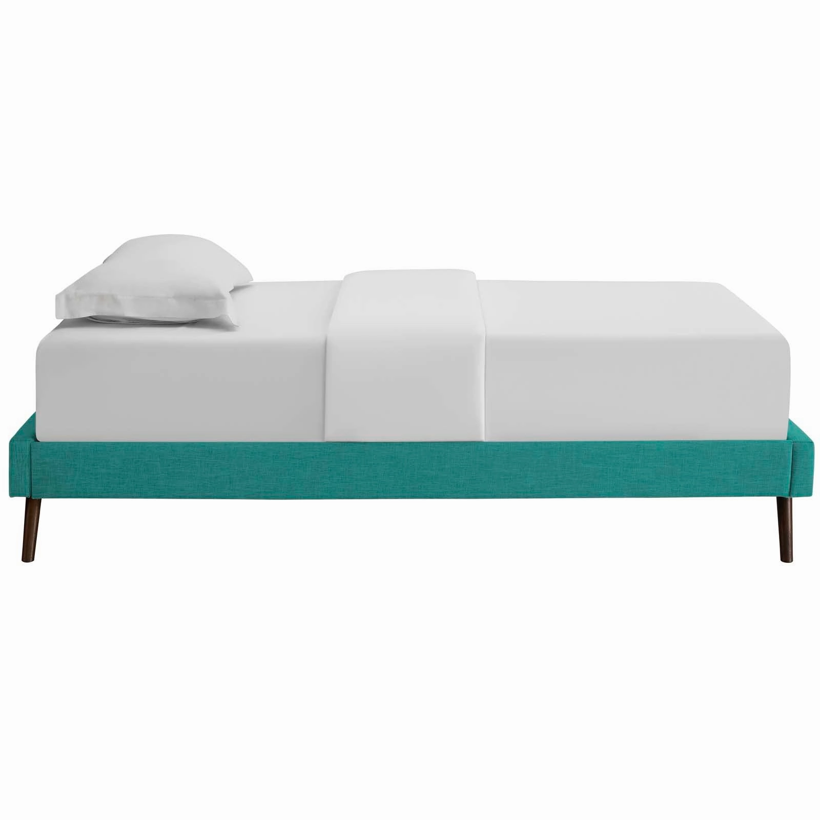 Loryn Fabric Bed Frame with Round Splayed Legs by Modway