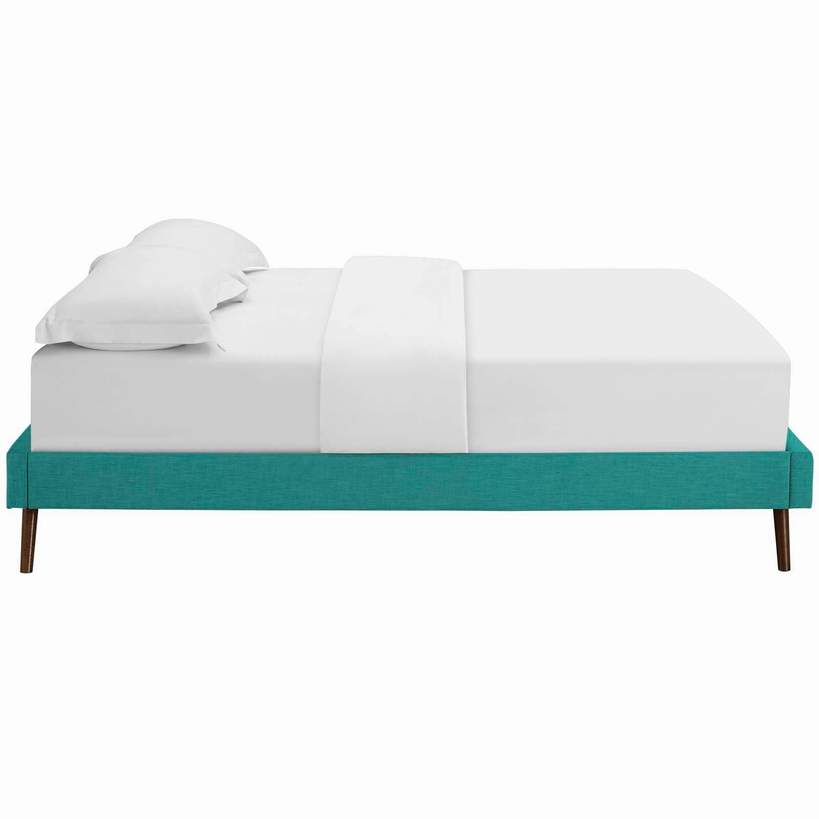 Loryn Fabric Bed Frame with Round Splayed Legs by Modway