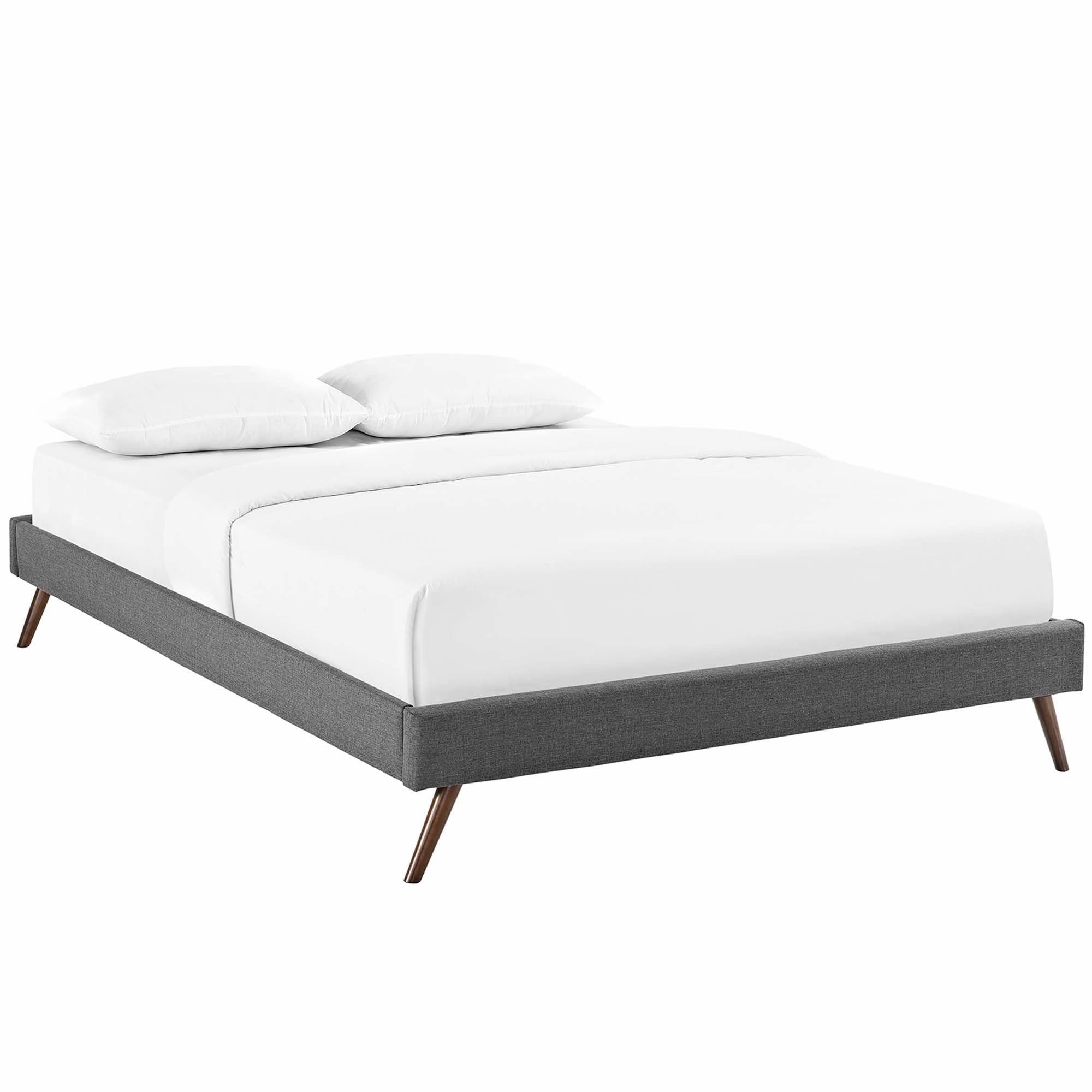 Loryn Fabric Bed Frame with Round Splayed Legs by Modway