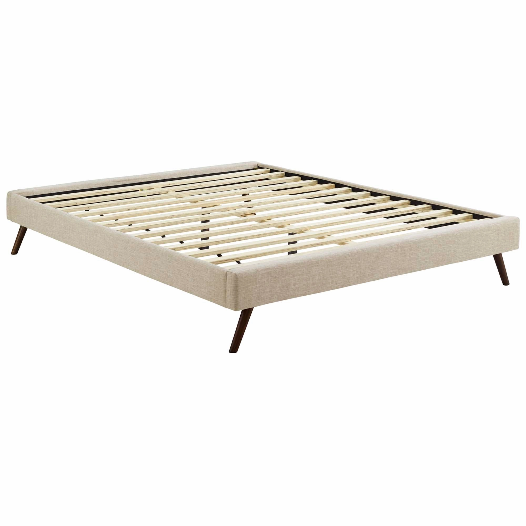 Loryn Fabric Bed Frame with Round Splayed Legs by Modway