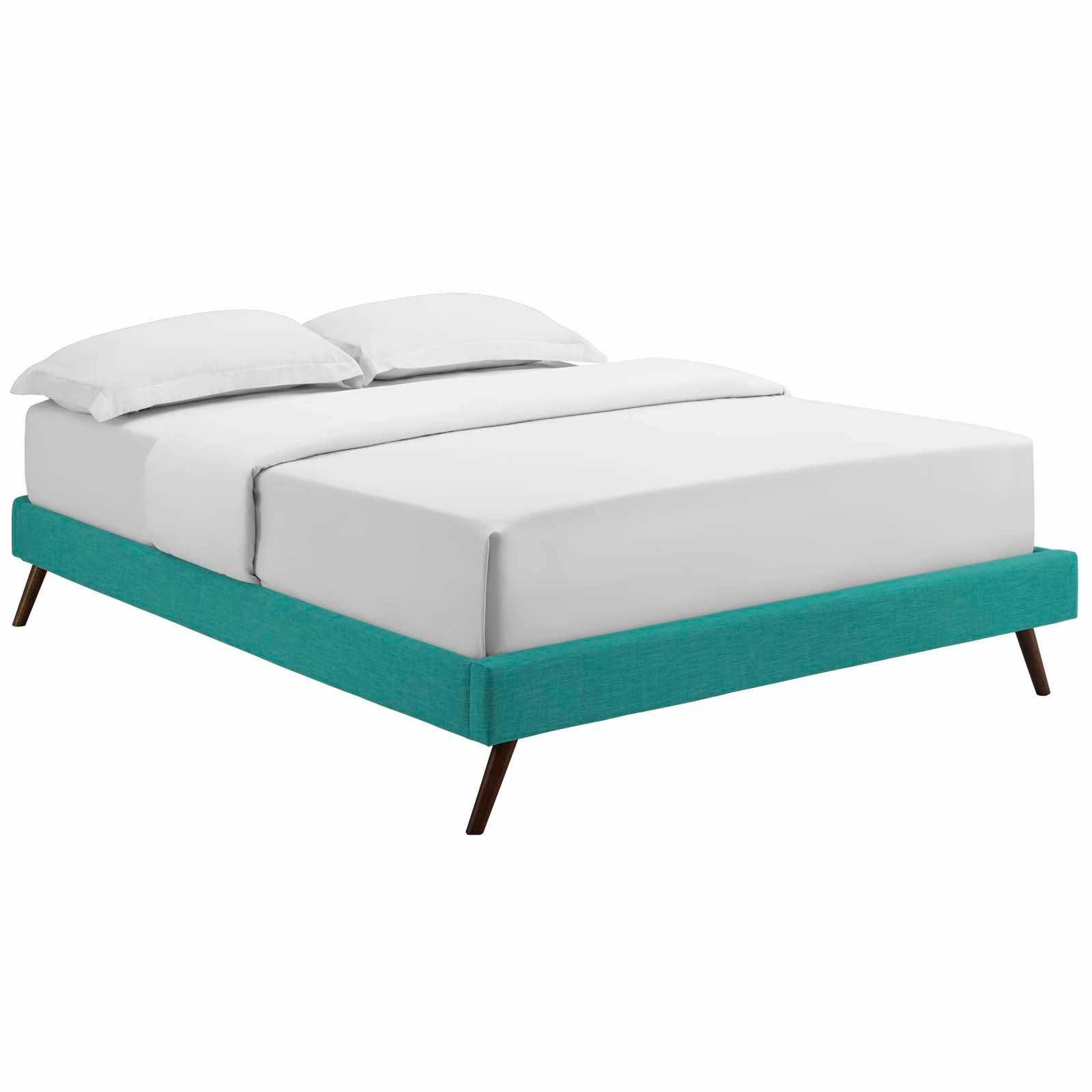 Loryn Fabric Bed Frame with Round Splayed Legs by Modway