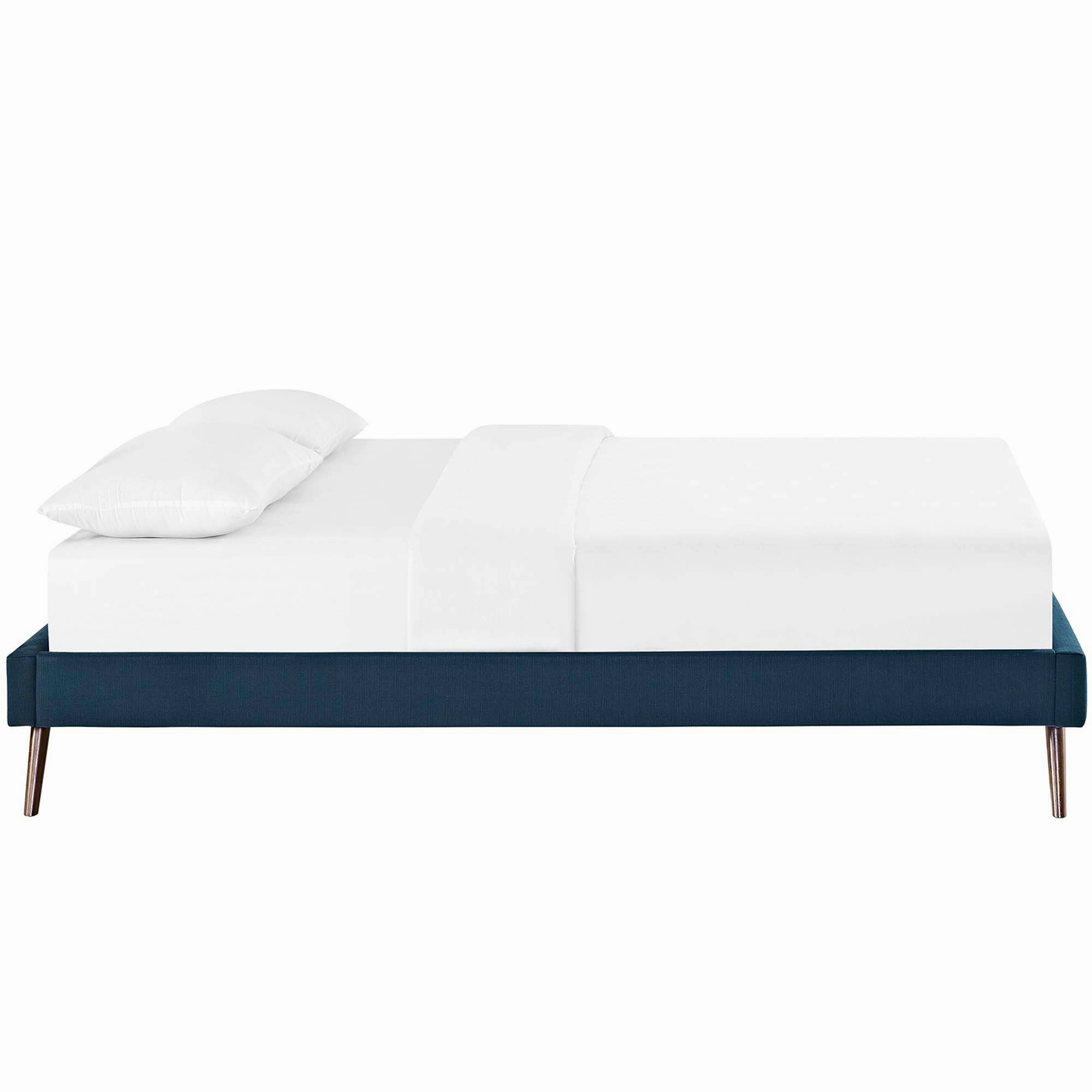Loryn Fabric Bed Frame with Round Splayed Legs by Modway