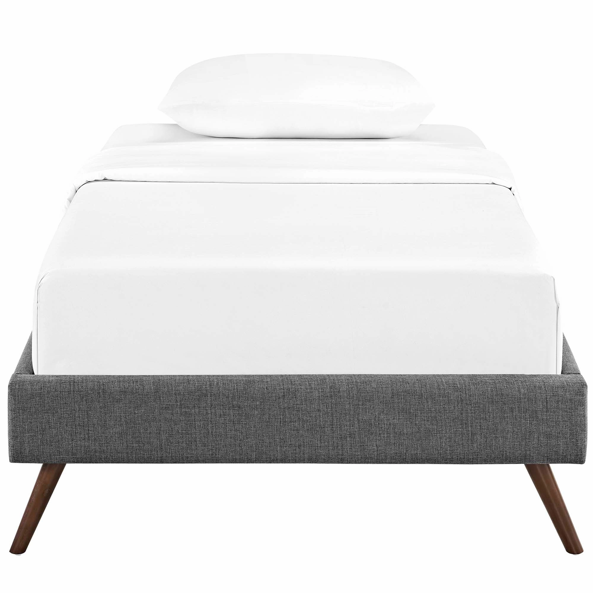 Loryn Fabric Bed Frame with Round Splayed Legs by Modway