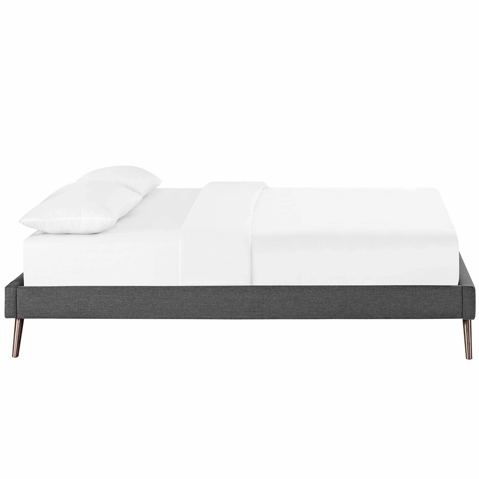 Loryn Fabric Bed Frame with Round Splayed Legs by Modway