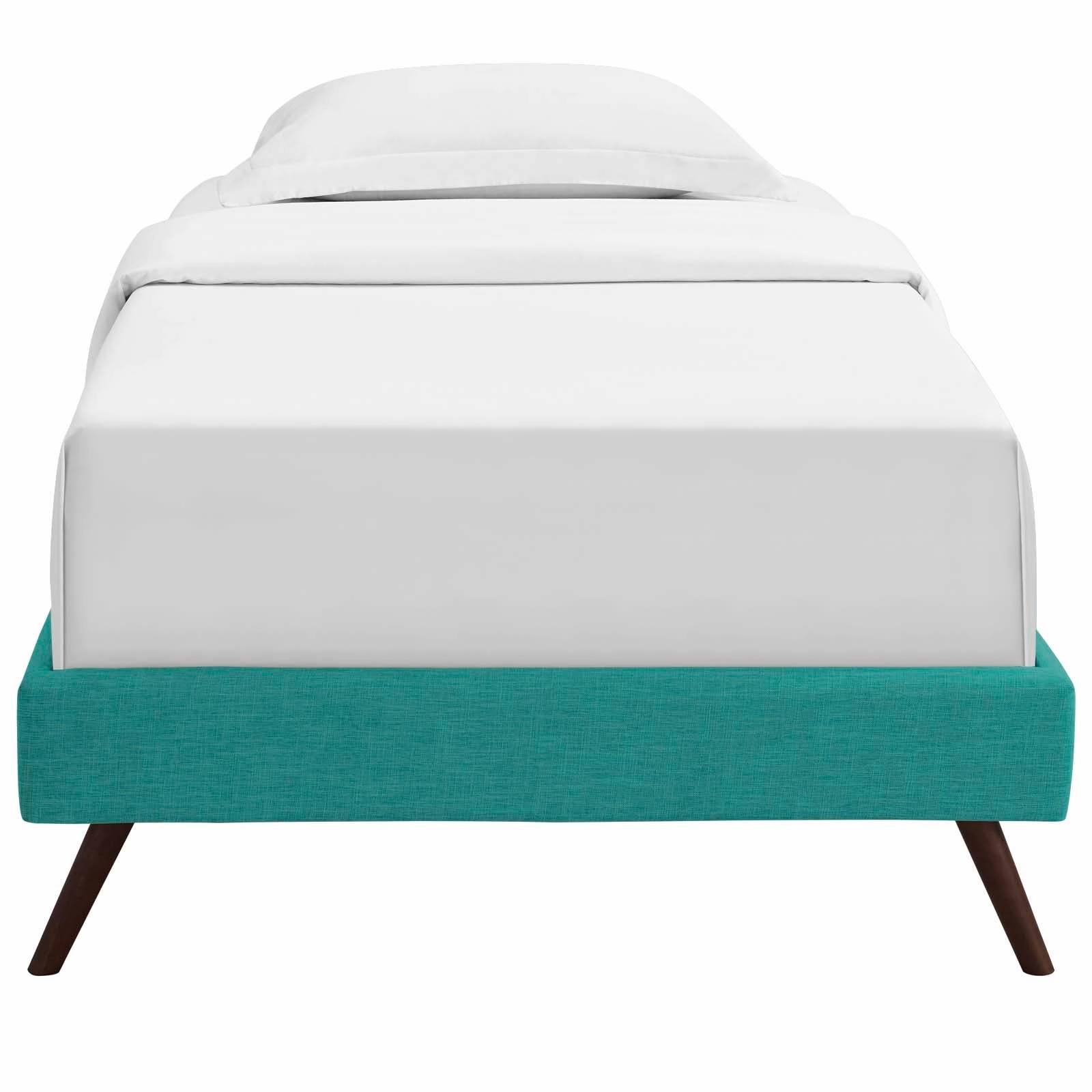 Loryn Fabric Bed Frame with Round Splayed Legs by Modway