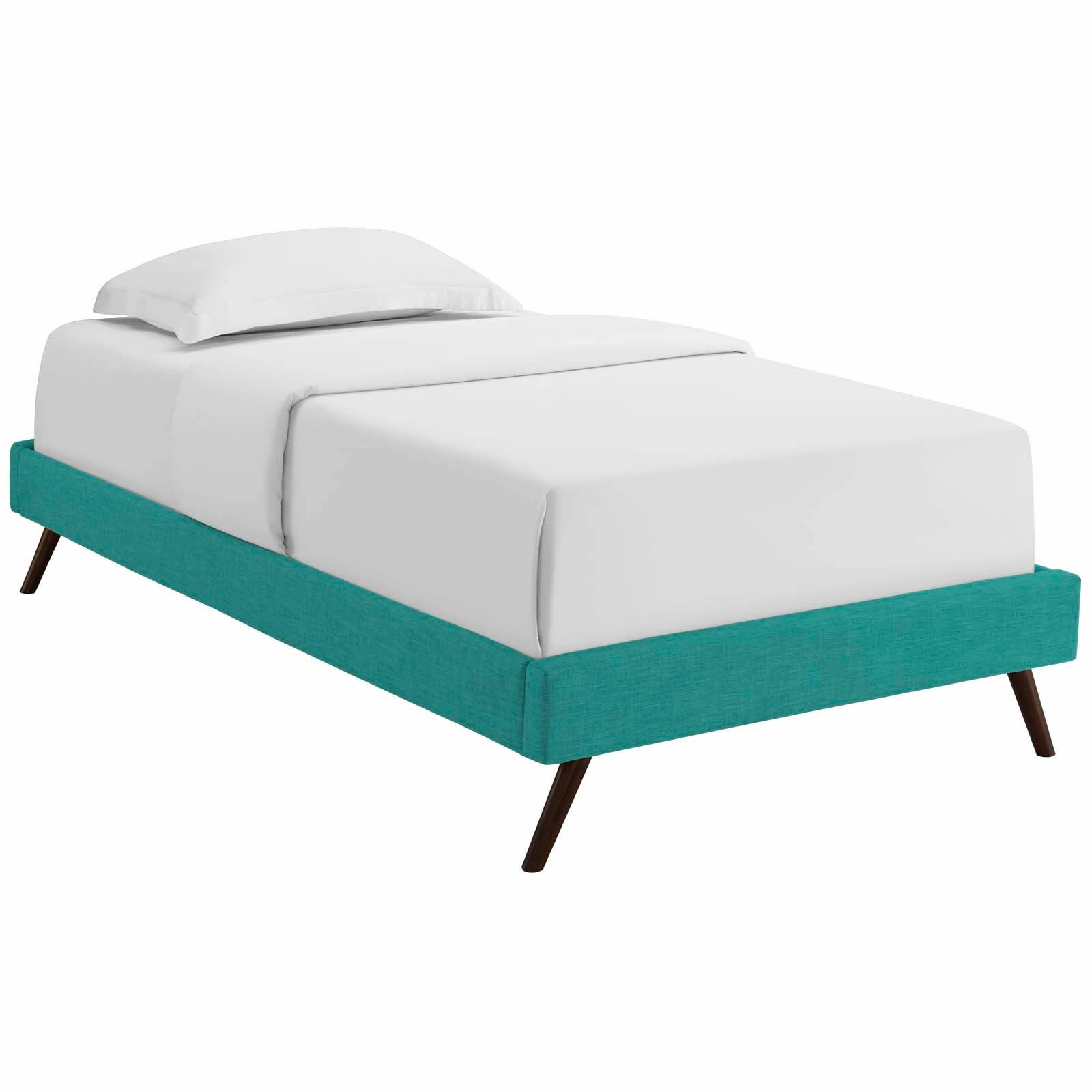 Loryn Fabric Bed Frame with Round Splayed Legs by Modway