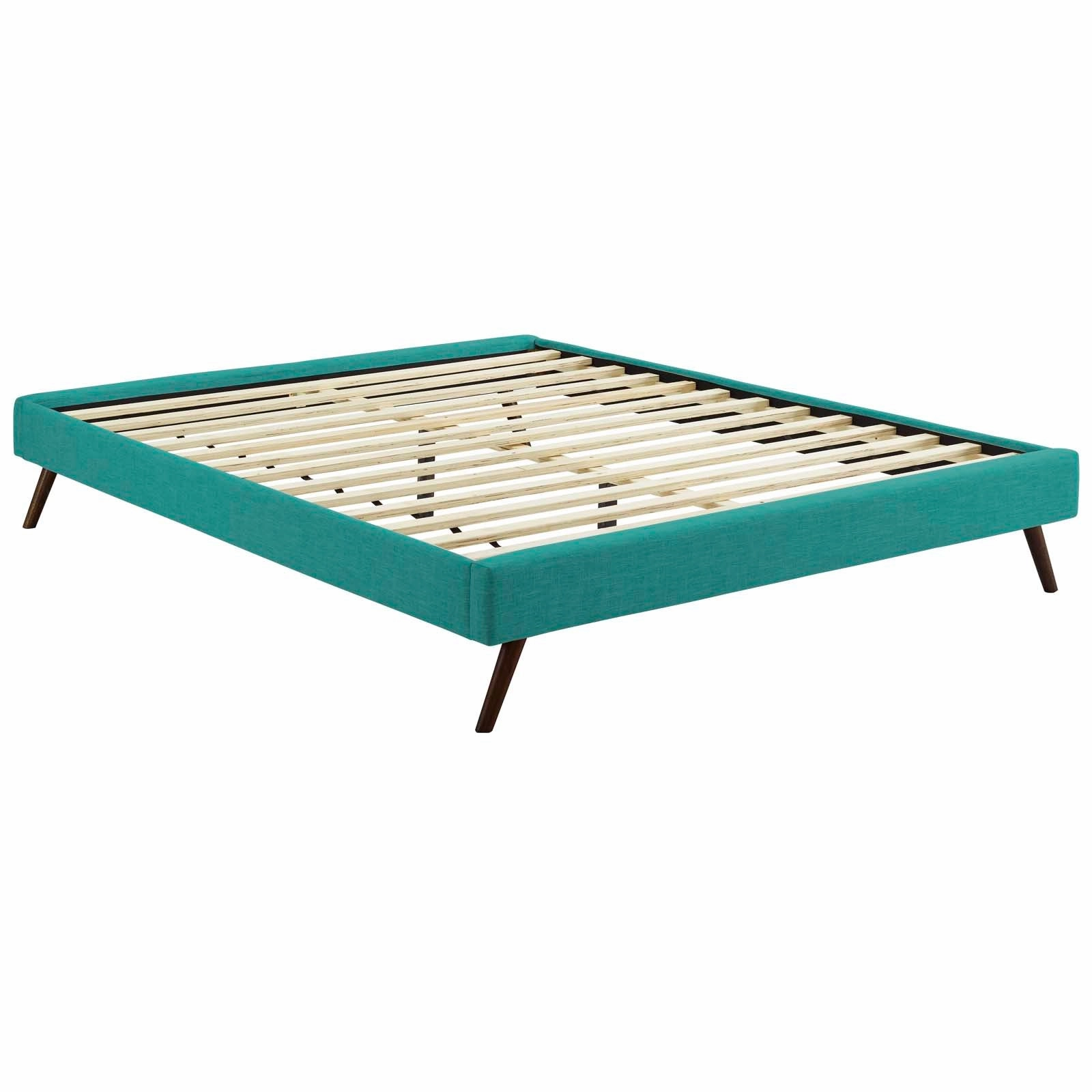 Loryn Fabric Bed Frame with Round Splayed Legs by Modway